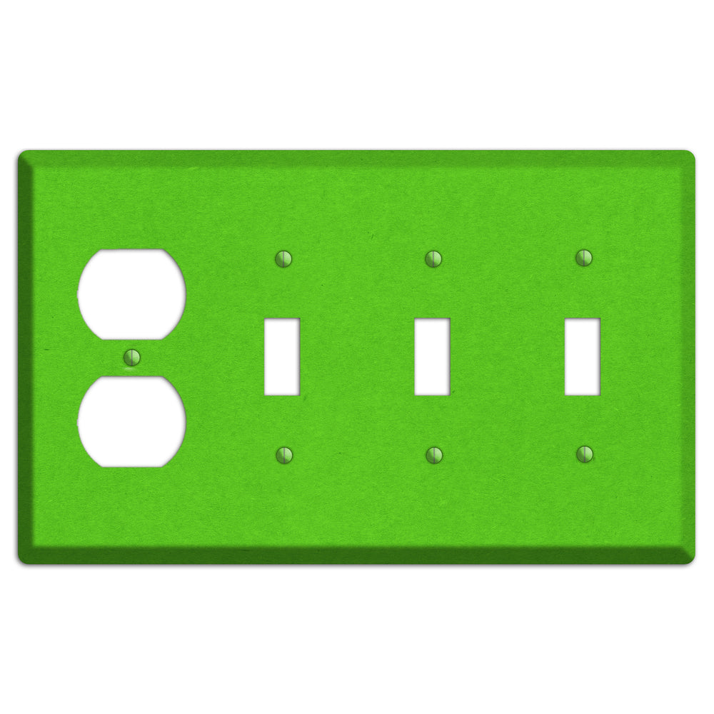 Kelly Green Kraft Duplex / 3 Toggle Wallplate