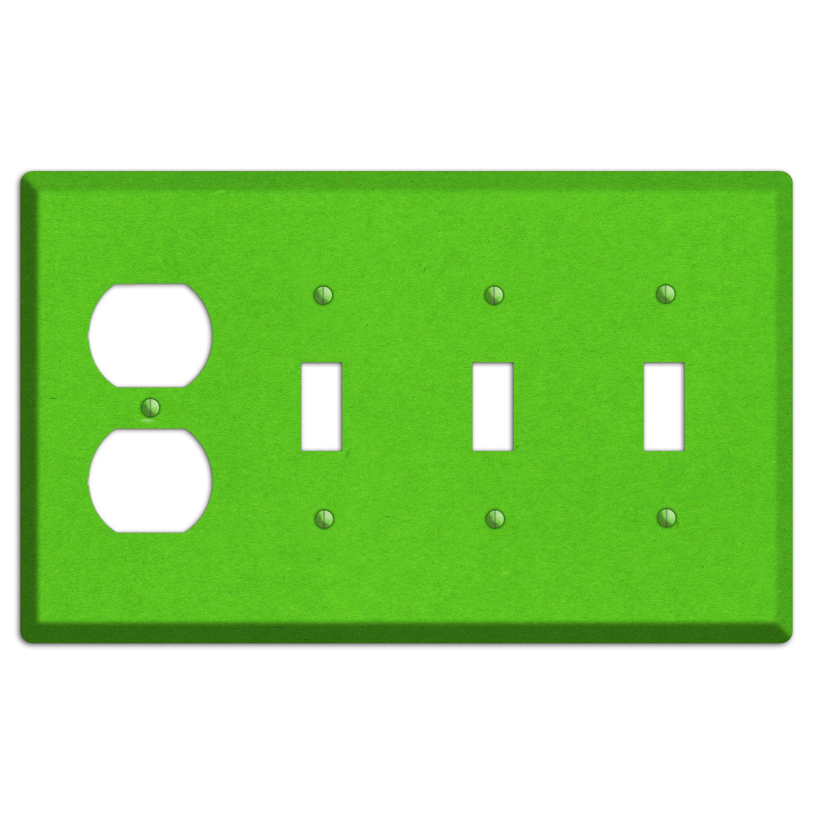 Kelly Green Kraft Duplex / 3 Toggle Wallplate