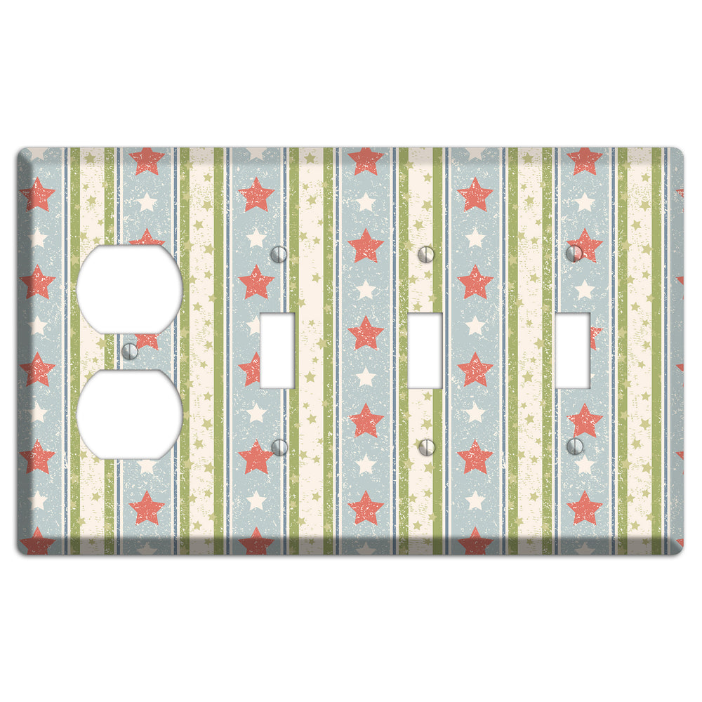 Christmas Morning Duplex / 3 Toggle Wallplate