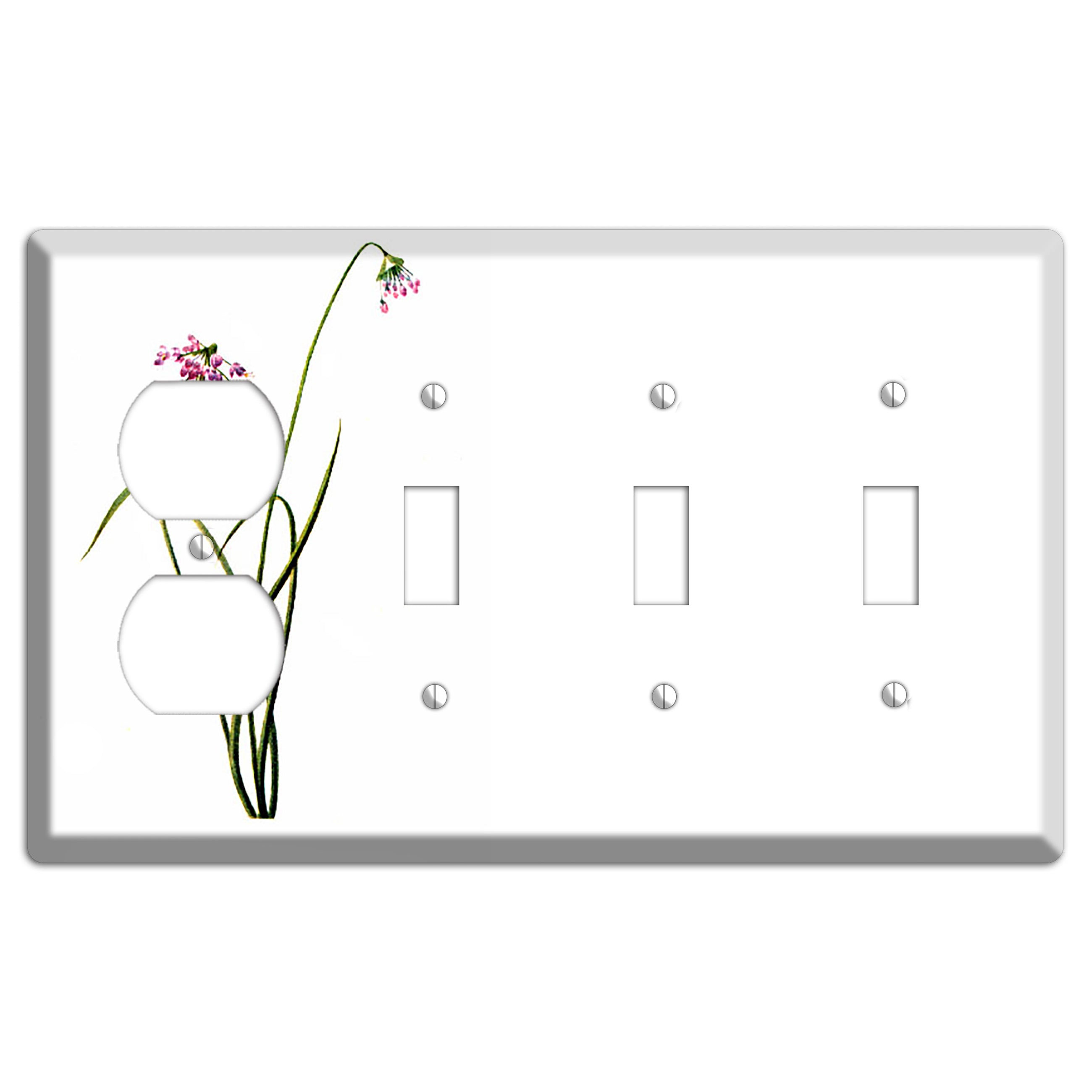 Allium Cernum Duplex / 3 Toggle Wallplate