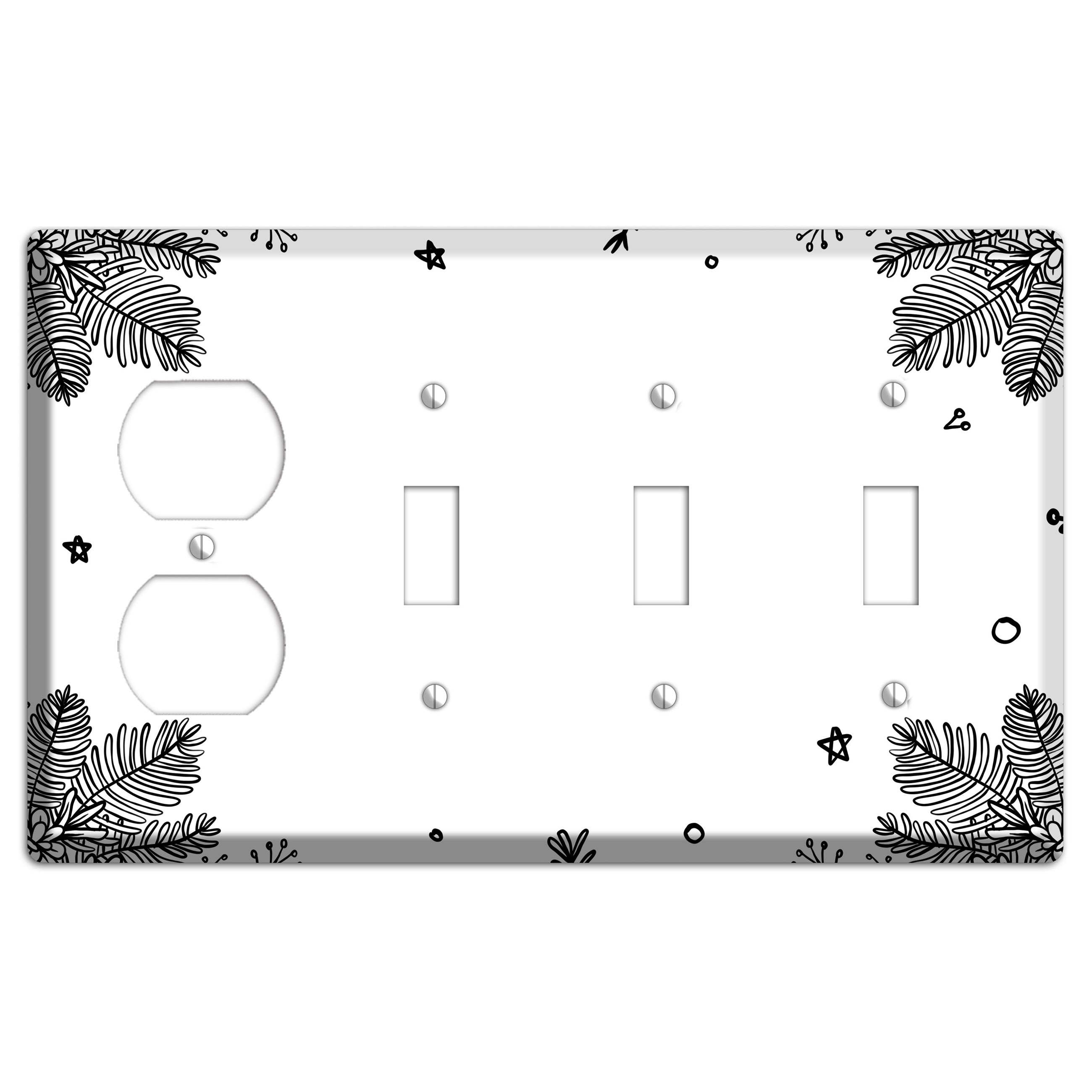 Cartoon Christmas 2 Duplex / 3 Toggle Wallplate
