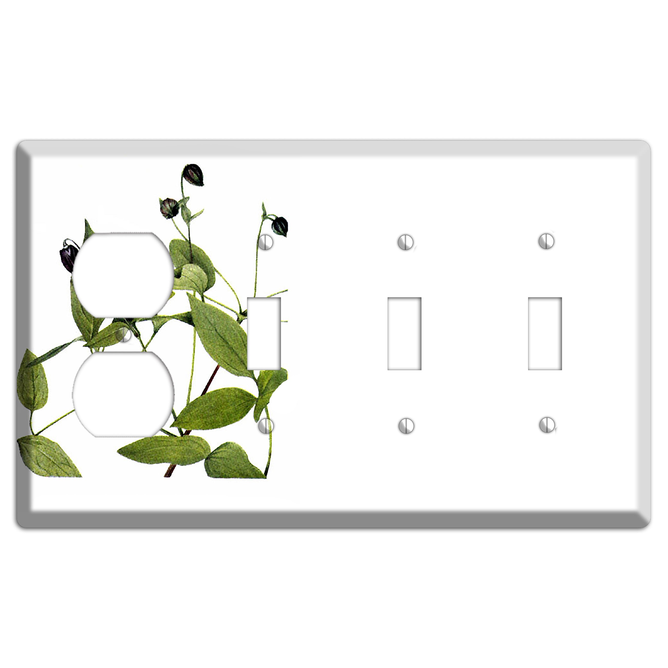 Clematis Viorna Duplex / 3 Toggle Wallplate