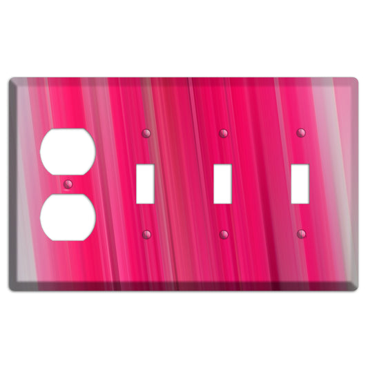 Pink Ray of Light Duplex / 3 Toggle Wallplate