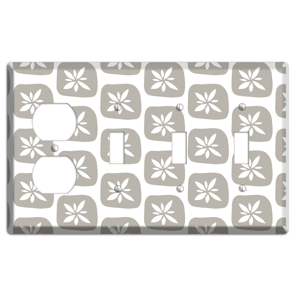 Simple Scandanavian Style GG Duplex / 3 Toggle Wallplate