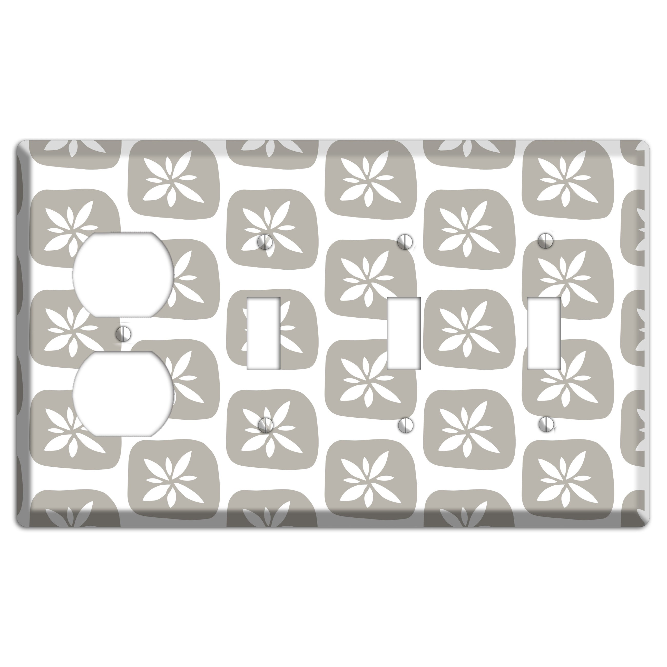Simple Scandanavian Style GG Duplex / 3 Toggle Wallplate