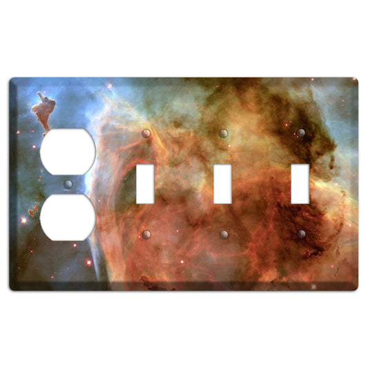 Carina Nebula Duplex / 3 Toggle Wallplate