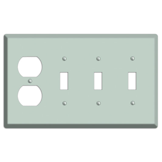 Sage with Tiny Dots Duplex / 3 Toggle Wallplate