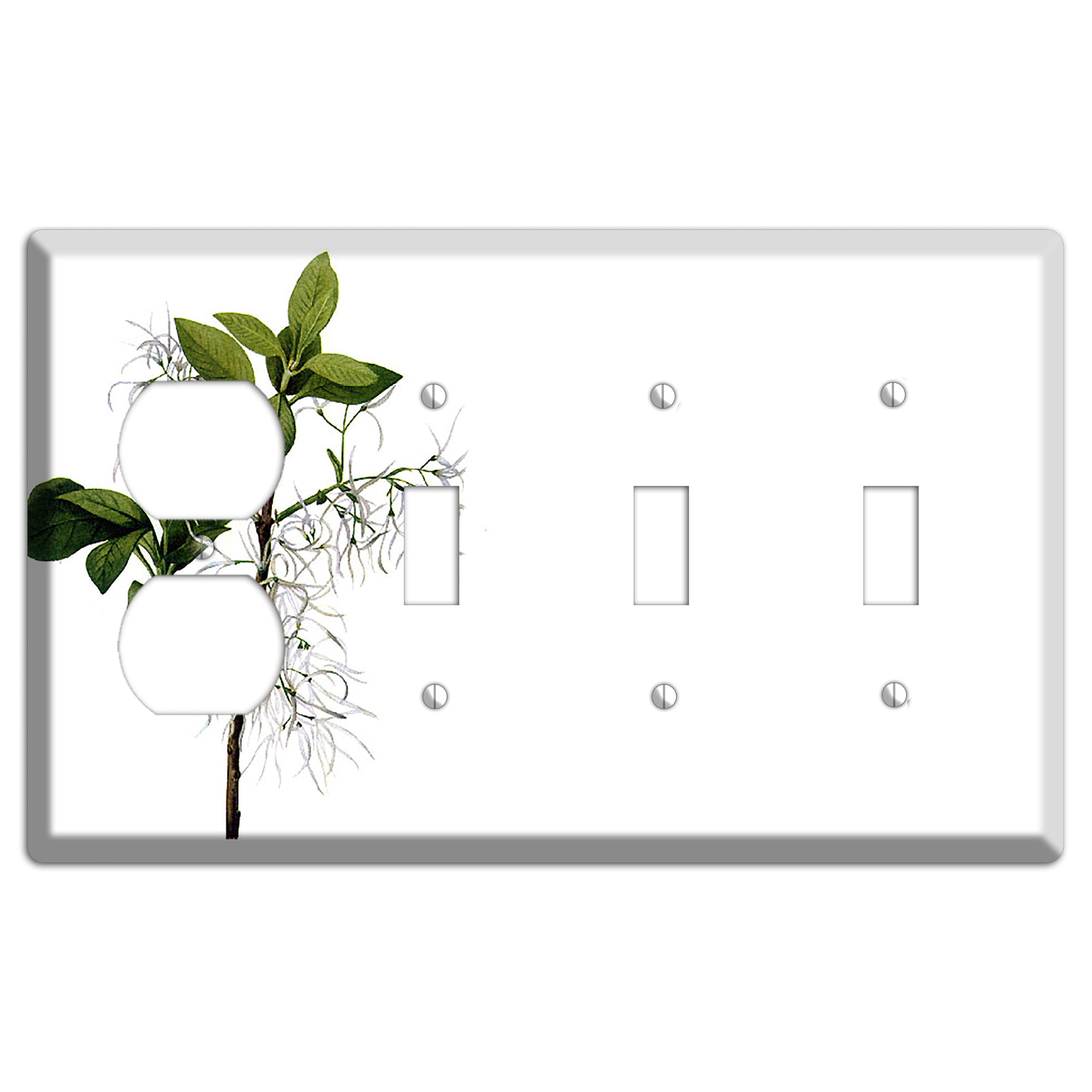 Chionathus Virginiana Duplex / 3 Toggle Wallplate