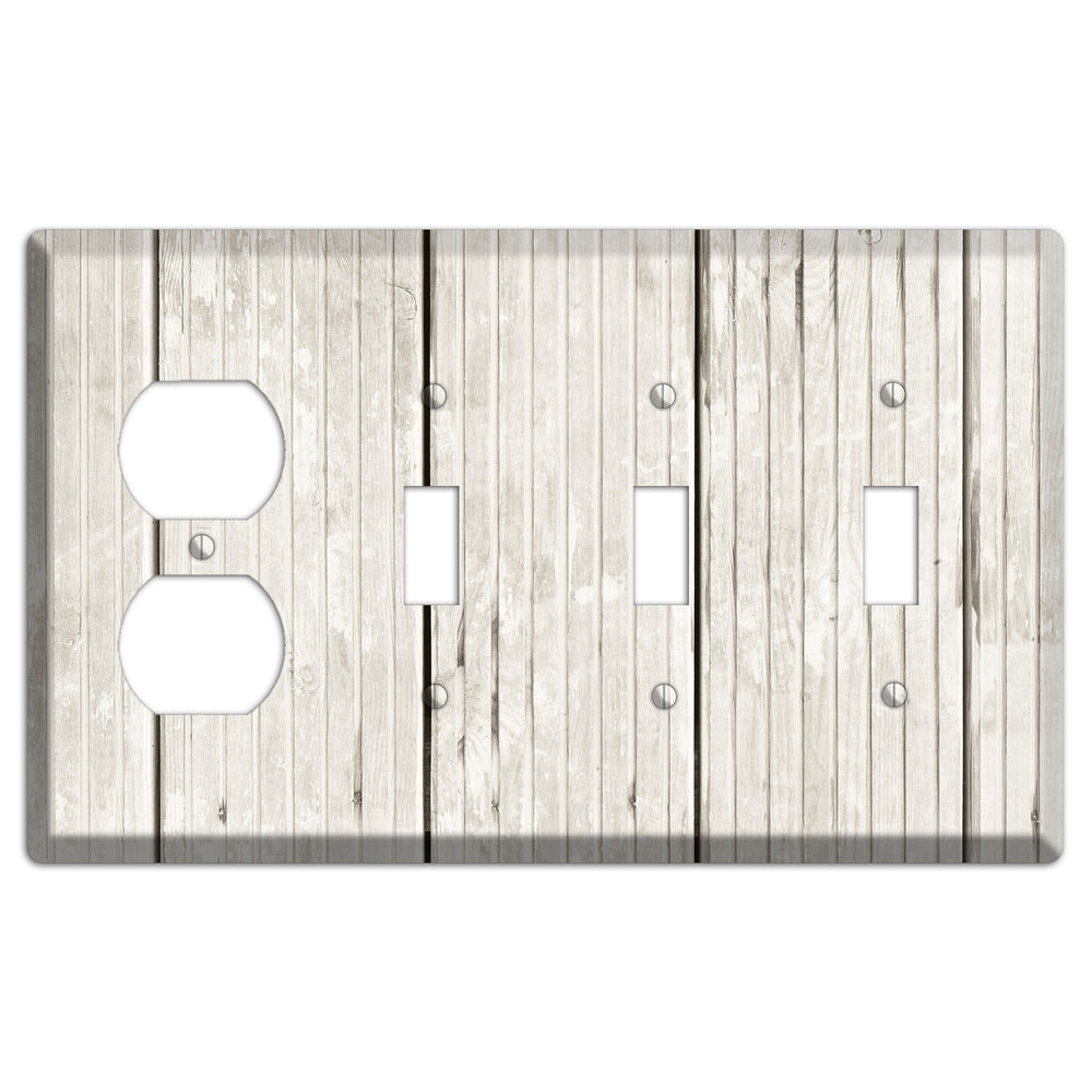 Cararra Antique Duplex / 3 Toggle Wallplate