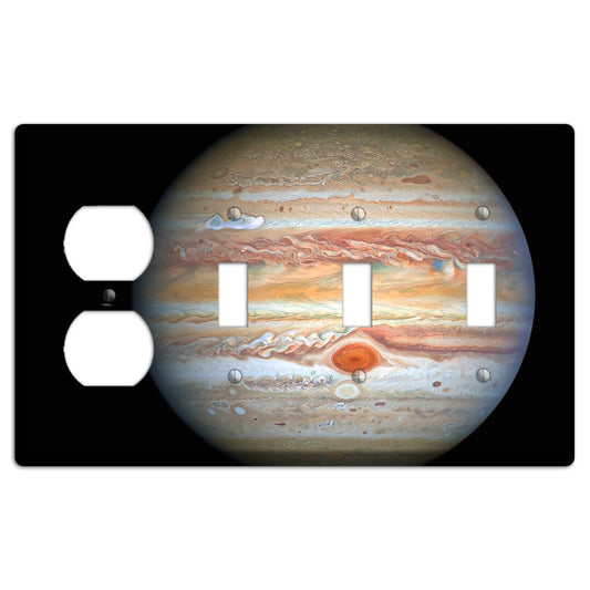Hubble's View of Jupiter and Europa Duplex / 3 Toggle Wallplate