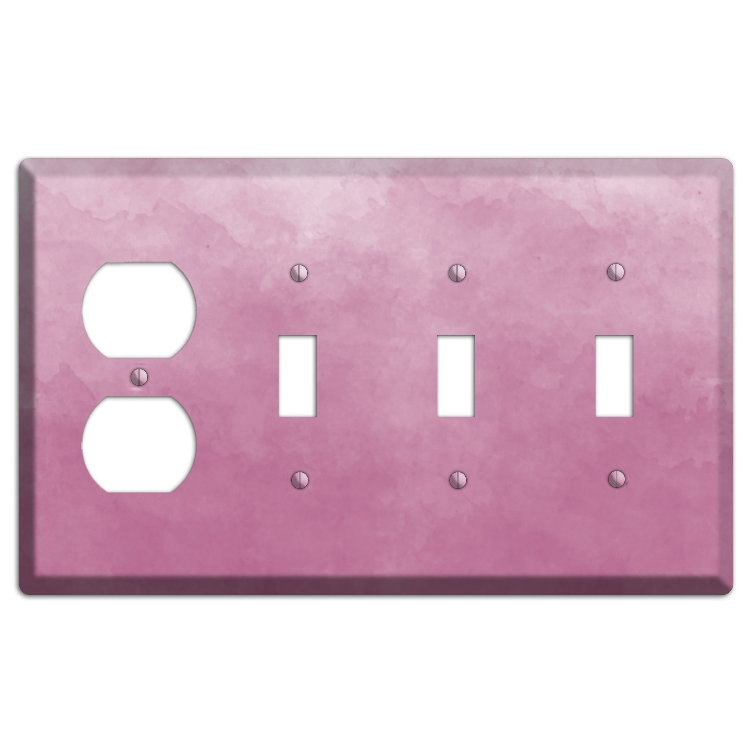 Purple Ombre Duplex / 3 Toggle Wallplate