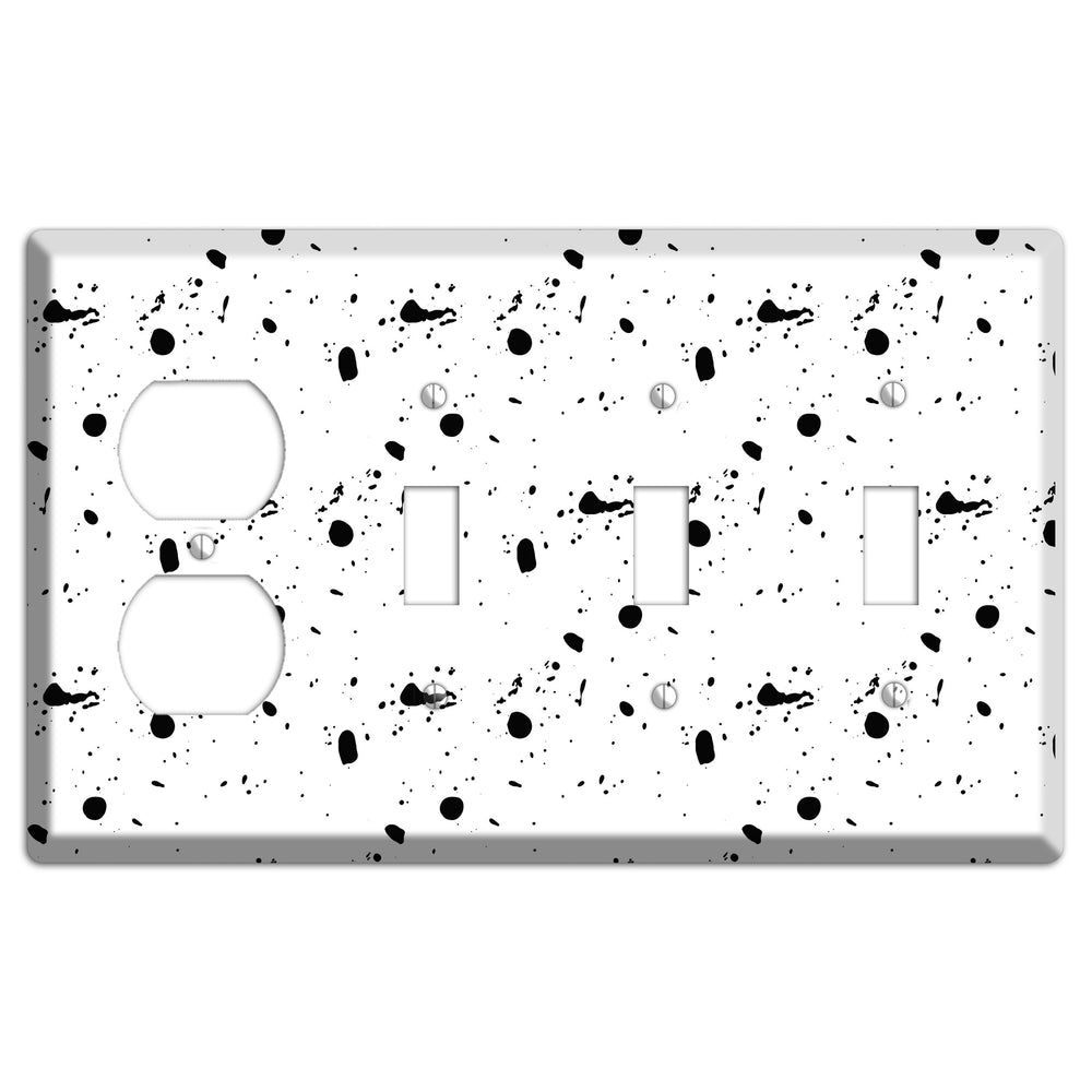 Ink Drops 3 Duplex / 3 Toggle Wallplate