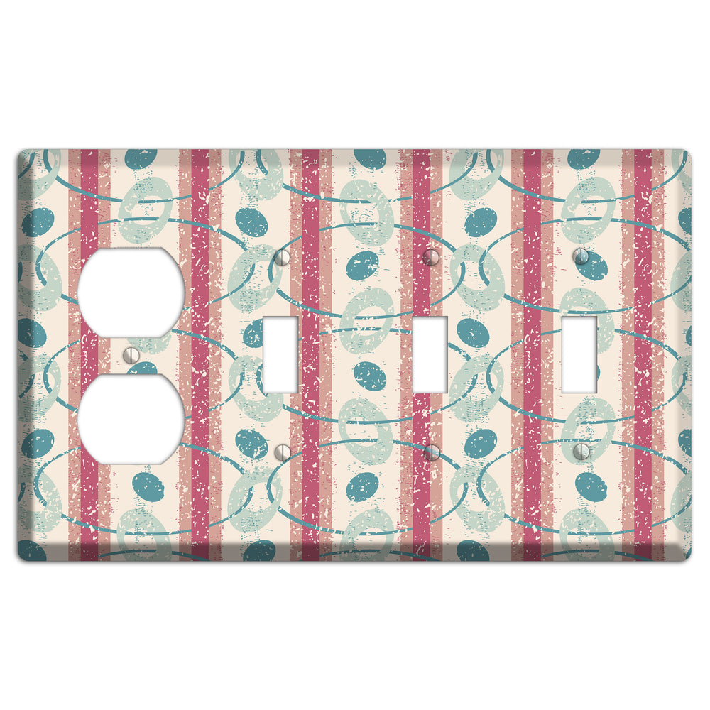 Bubble Gum Duplex / 3 Toggle Wallplate
