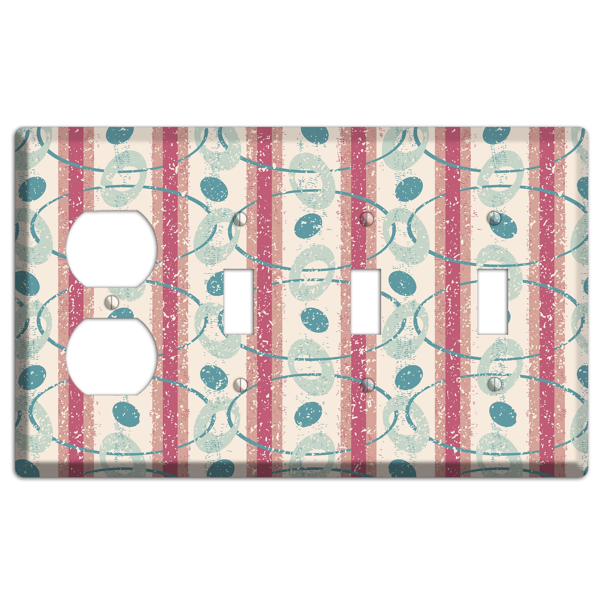 Bubble Gum Duplex / 3 Toggle Wallplate