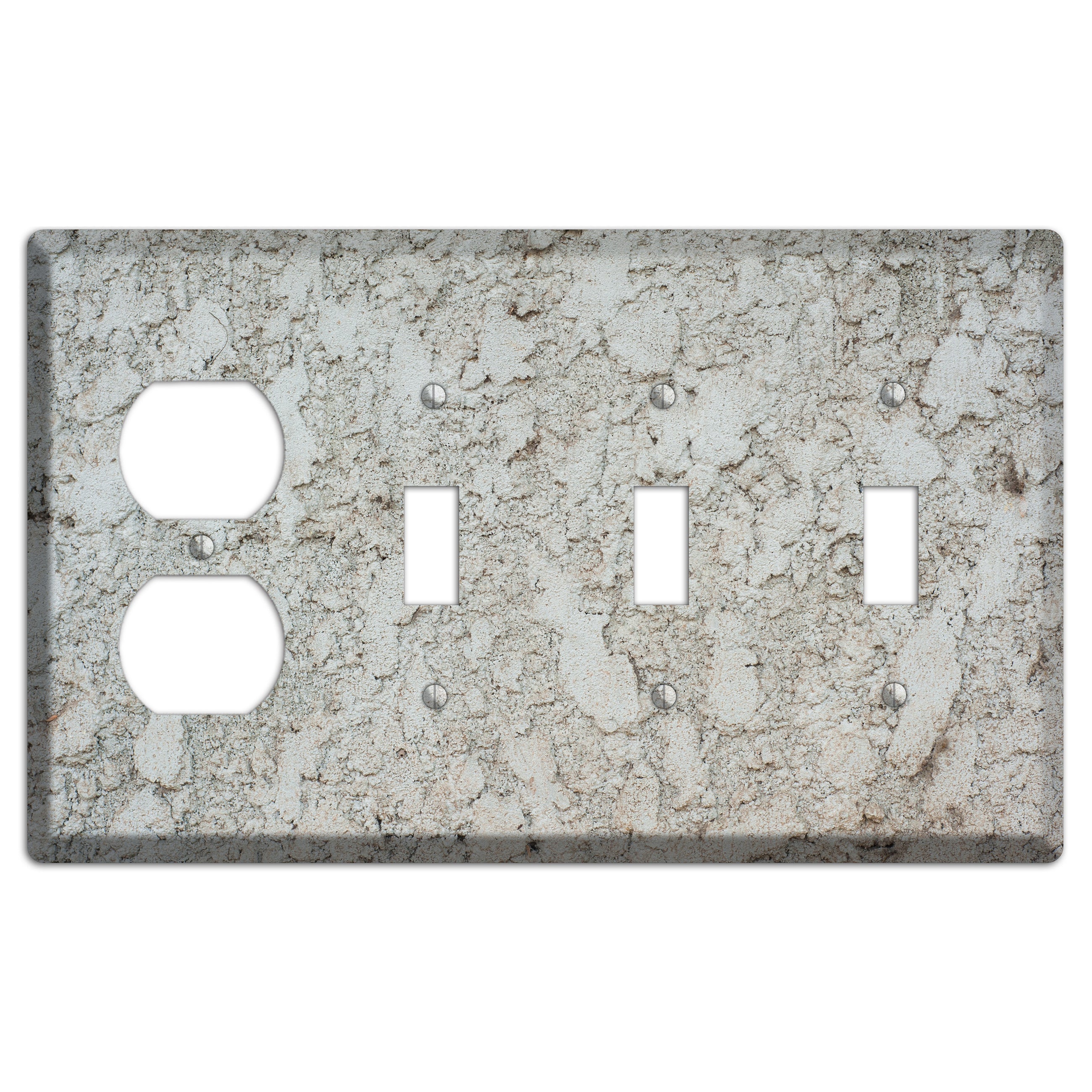 Plaster 6 Duplex / 3 Toggle Wallplate