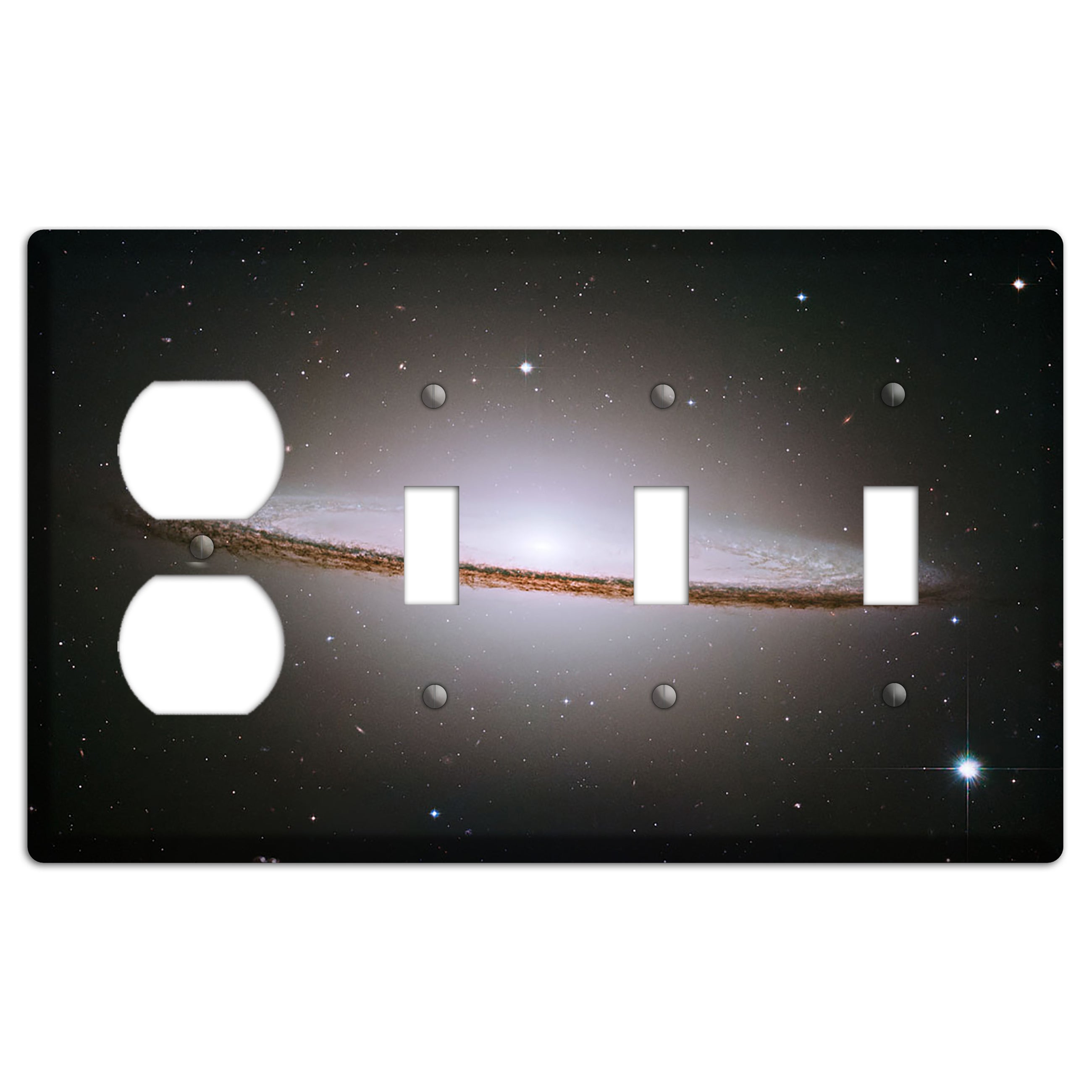 Sombrero Galaxy Duplex / 3 Toggle Wallplate