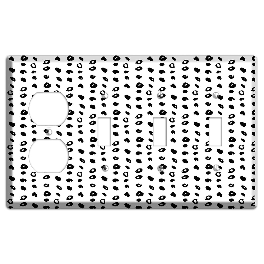 Ink Drops 10 Duplex / 3 Toggle Wallplate