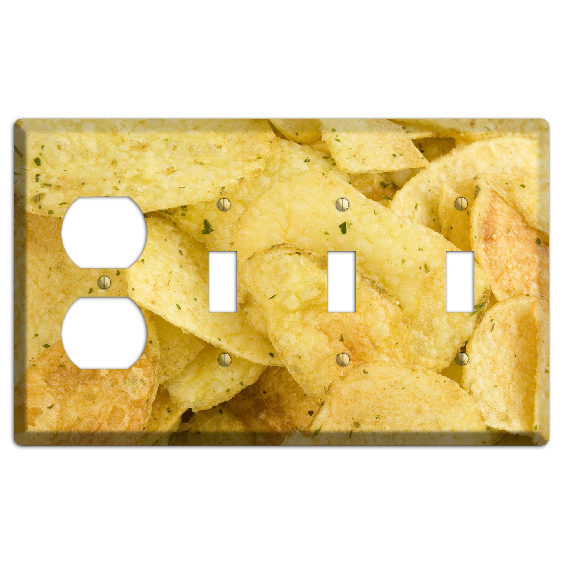 Chips Duplex / 3 Toggle Wallplate