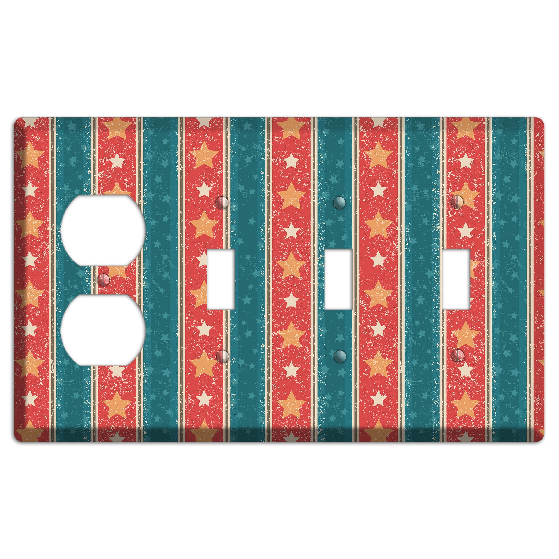 American Dream Duplex / 3 Toggle Wallplate