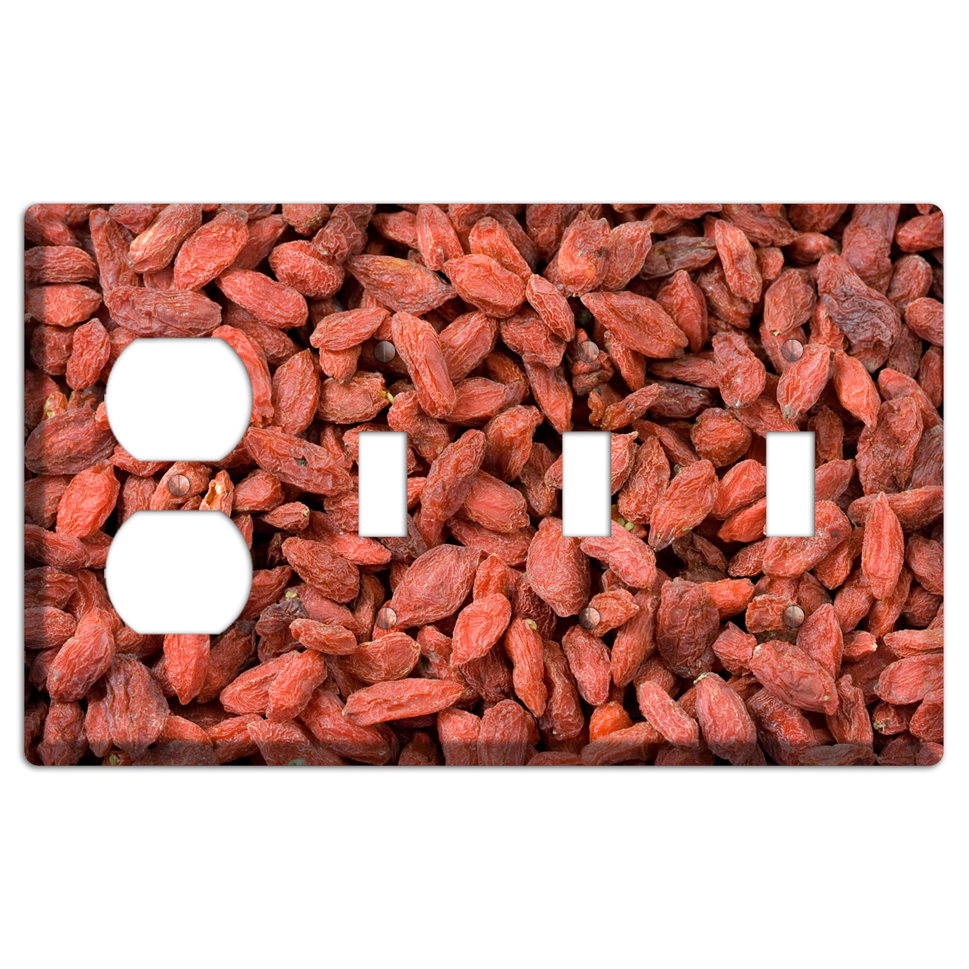 Goji Berries Duplex / 3 Toggle Wallplate