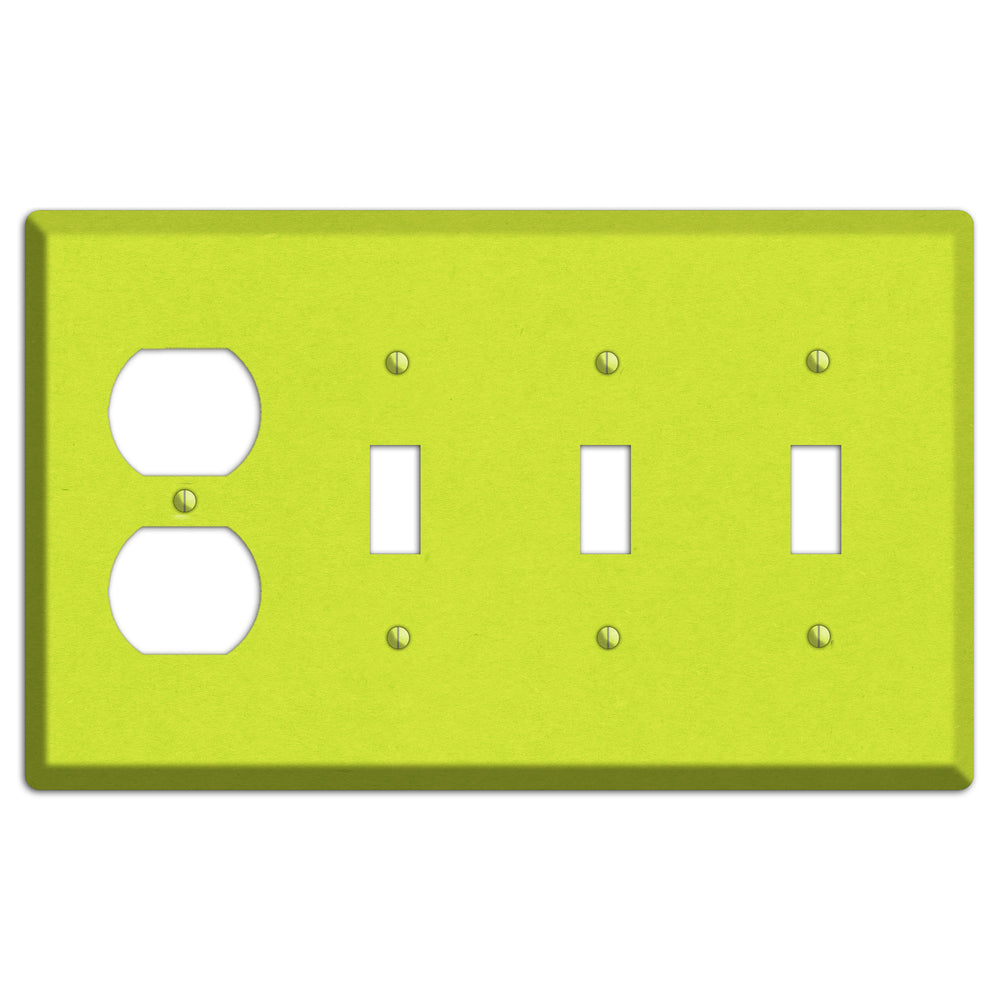 Pear Kraft Duplex / 3 Toggle Wallplate