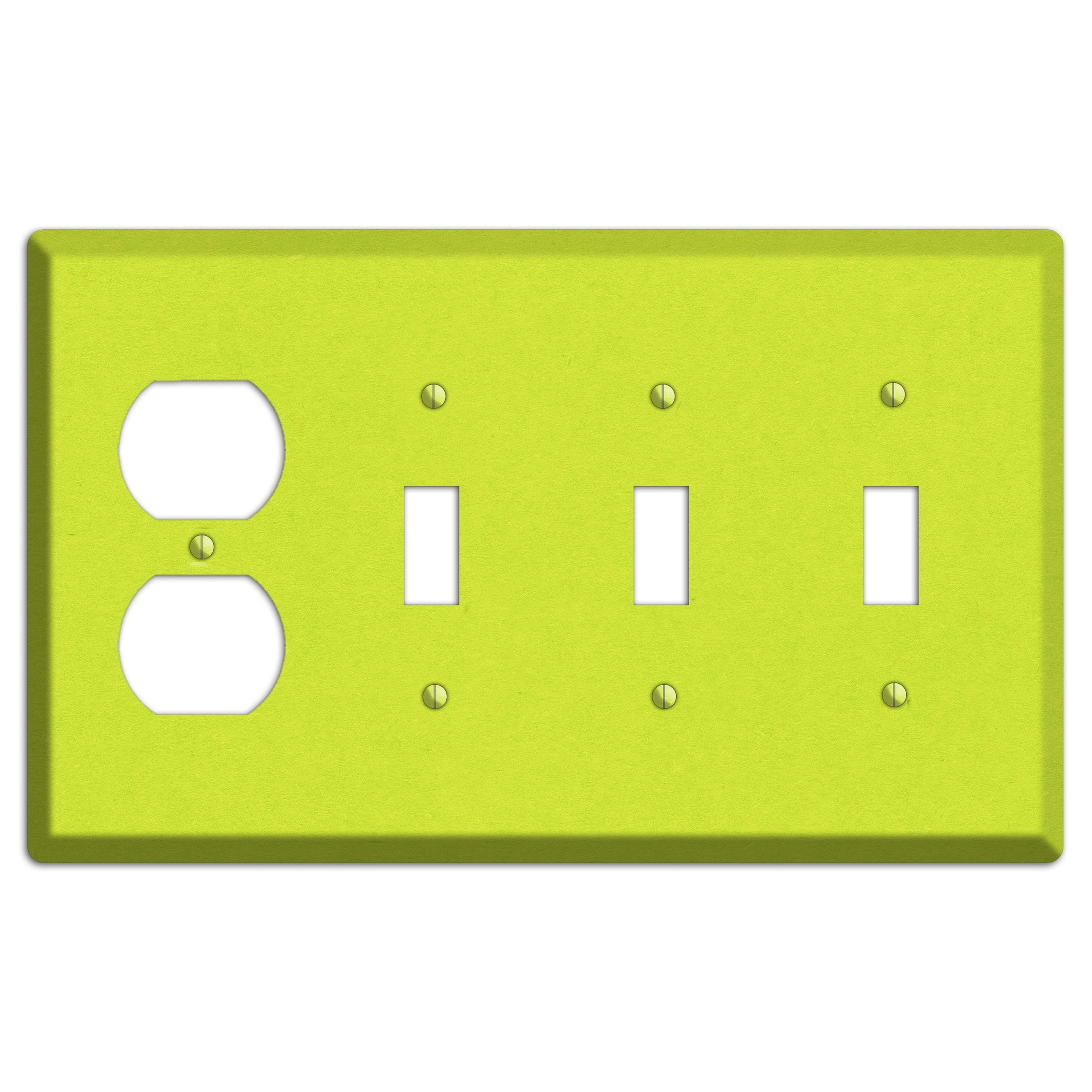 Pear Kraft Duplex / 3 Toggle Wallplate