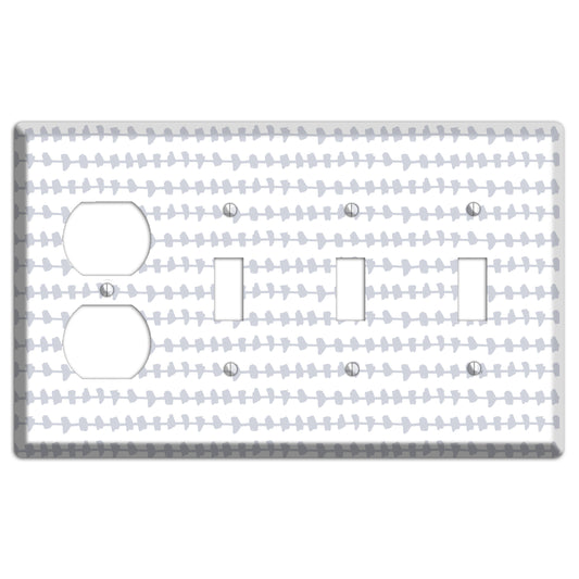 Abstract 17 Duplex / 3 Toggle Wallplate