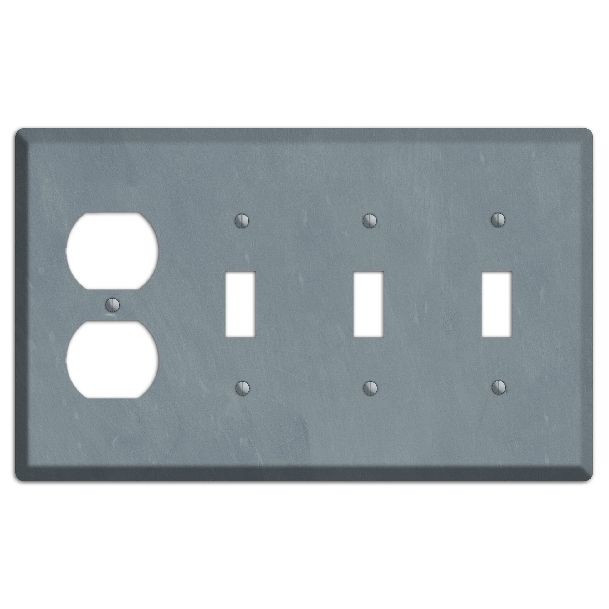Chalk Slate Duplex / 3 Toggle Wallplate