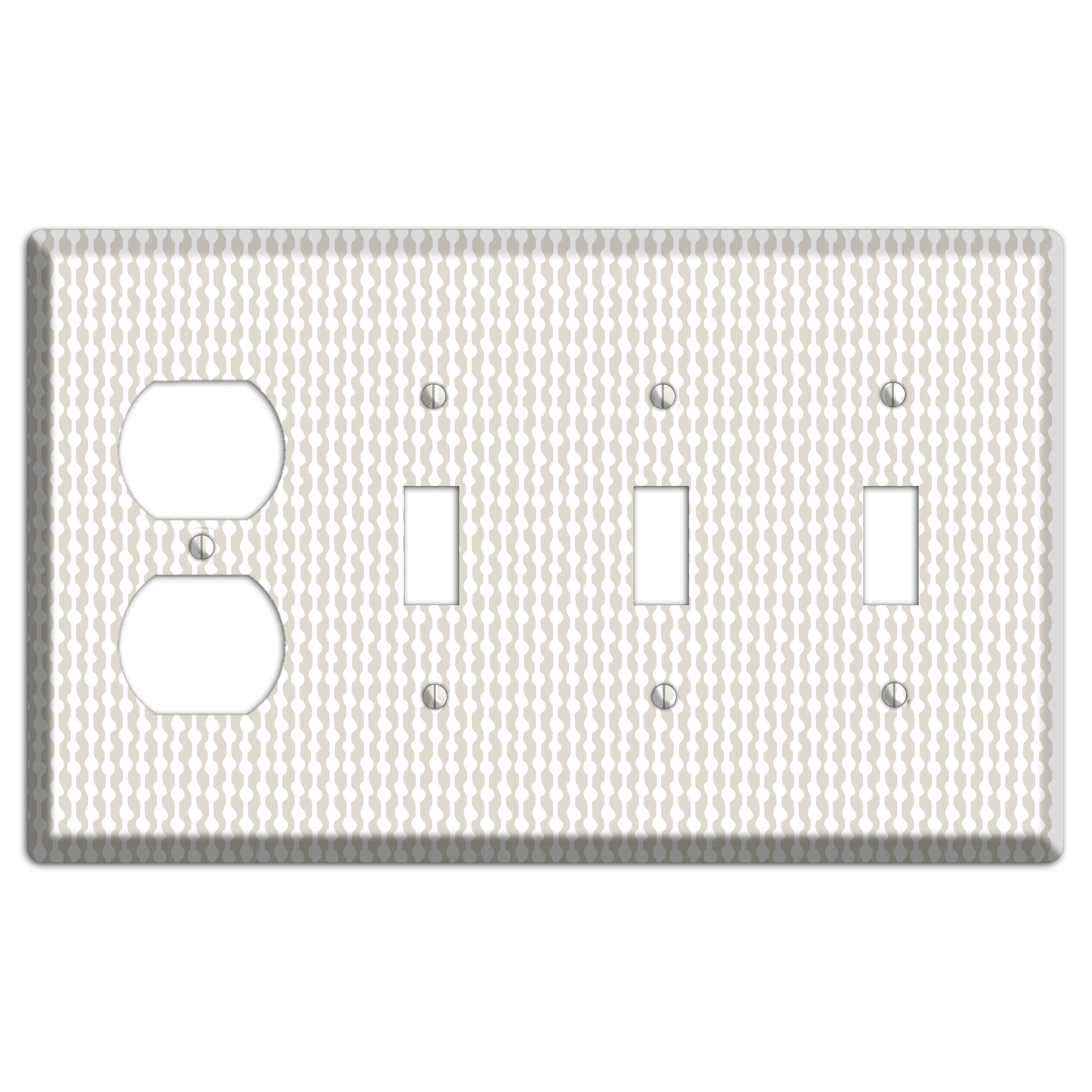 Simple Scandanavian Style C Duplex / 3 Toggle Wallplate