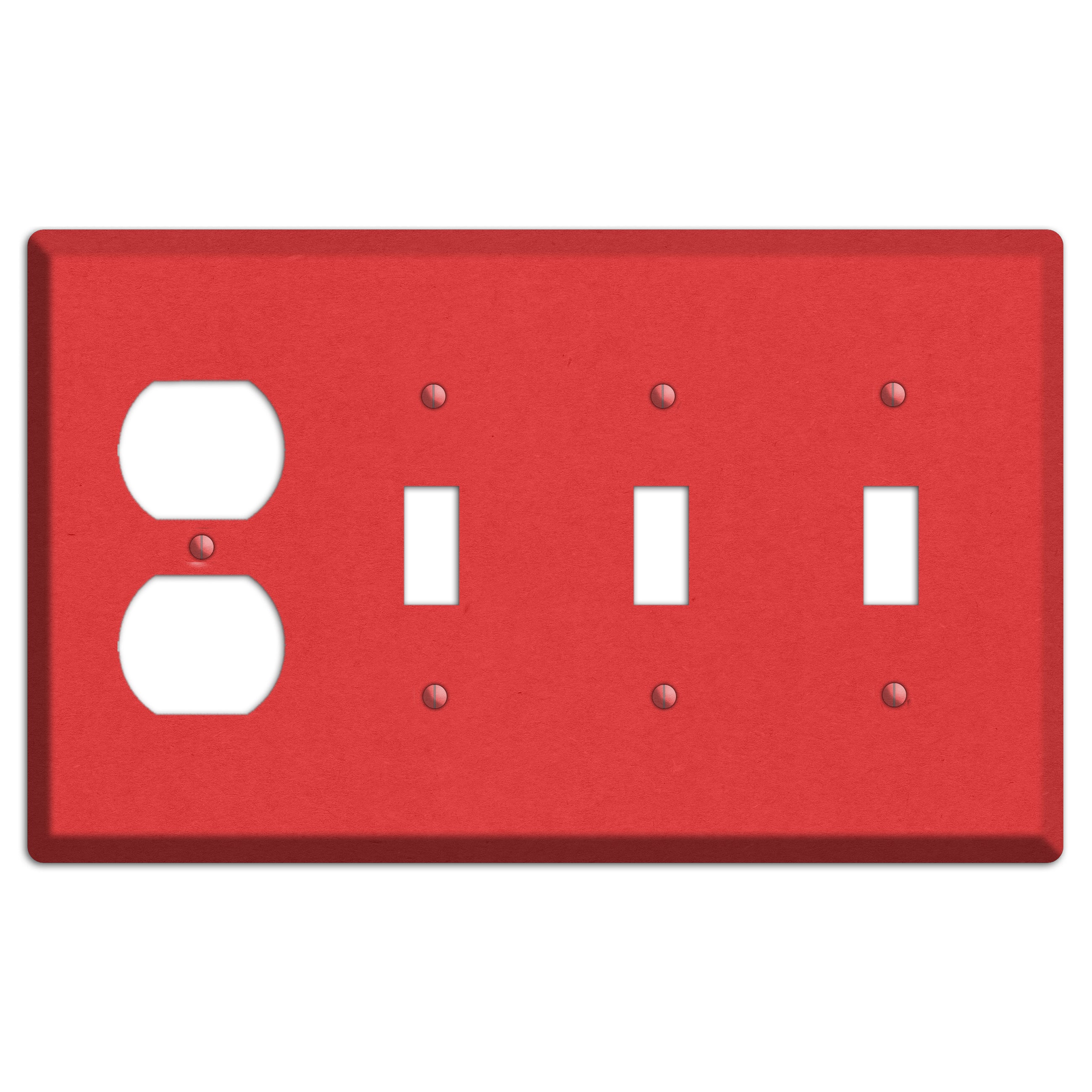 Flamingo Kraft Duplex / 3 Toggle Wallplate