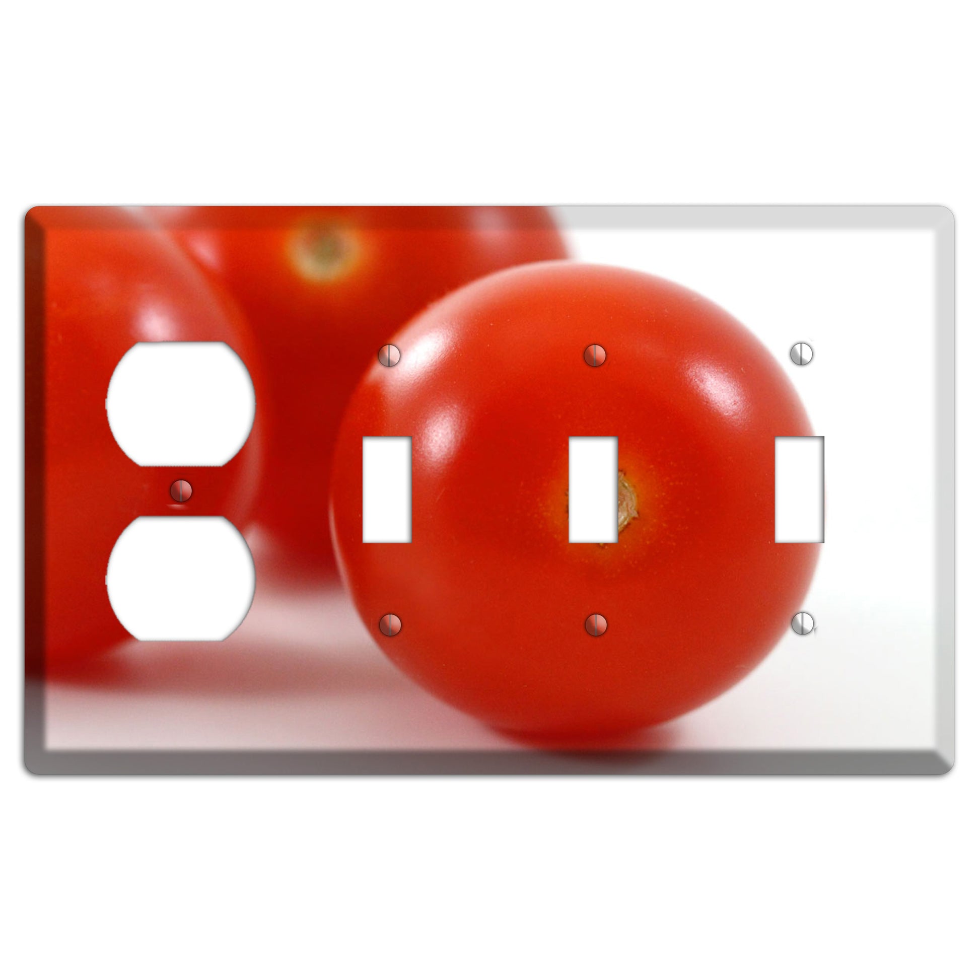 Tomoatoes Large Duplex / 3 Toggle Wallplate