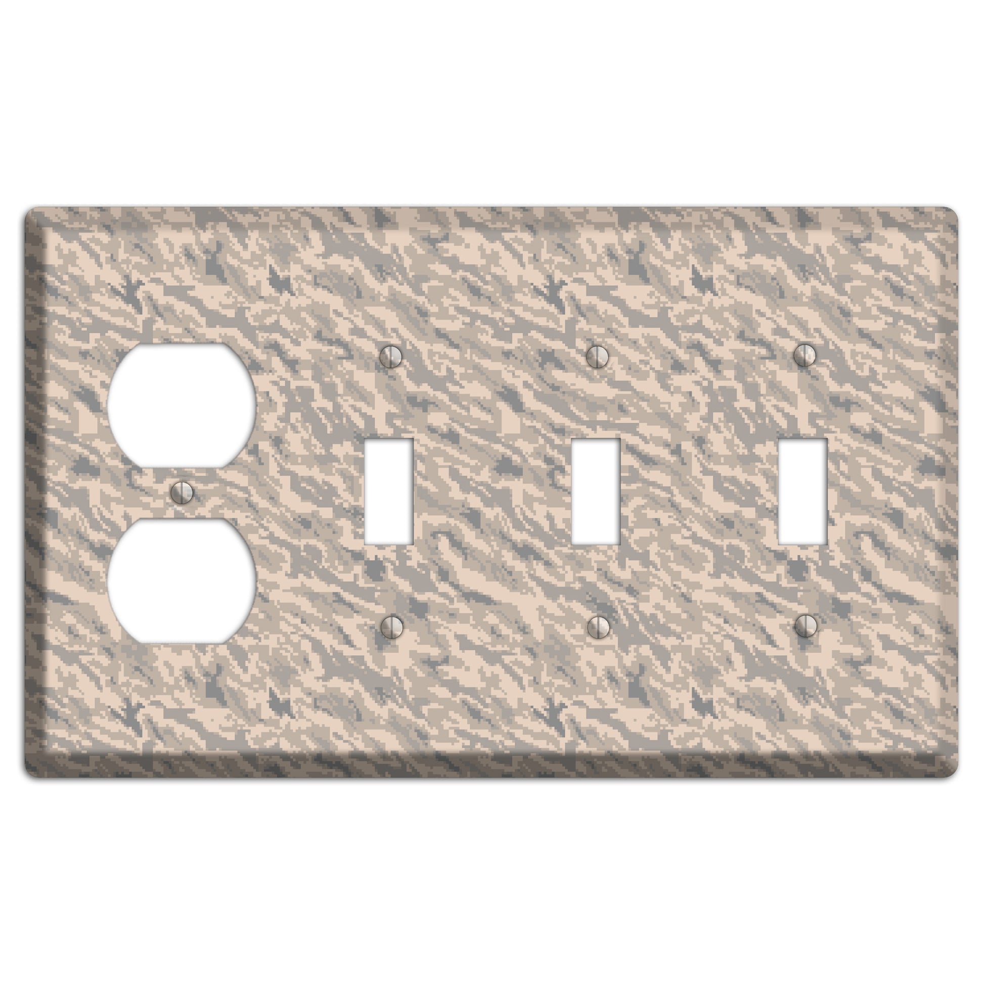 UCAF Tiger Stripe 2 Camo Duplex / 3 Toggle Wallplate