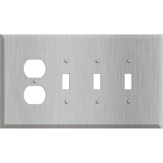 Oversized Discontinued Stainless Steel Duplex / 3 Toggle Wallplate