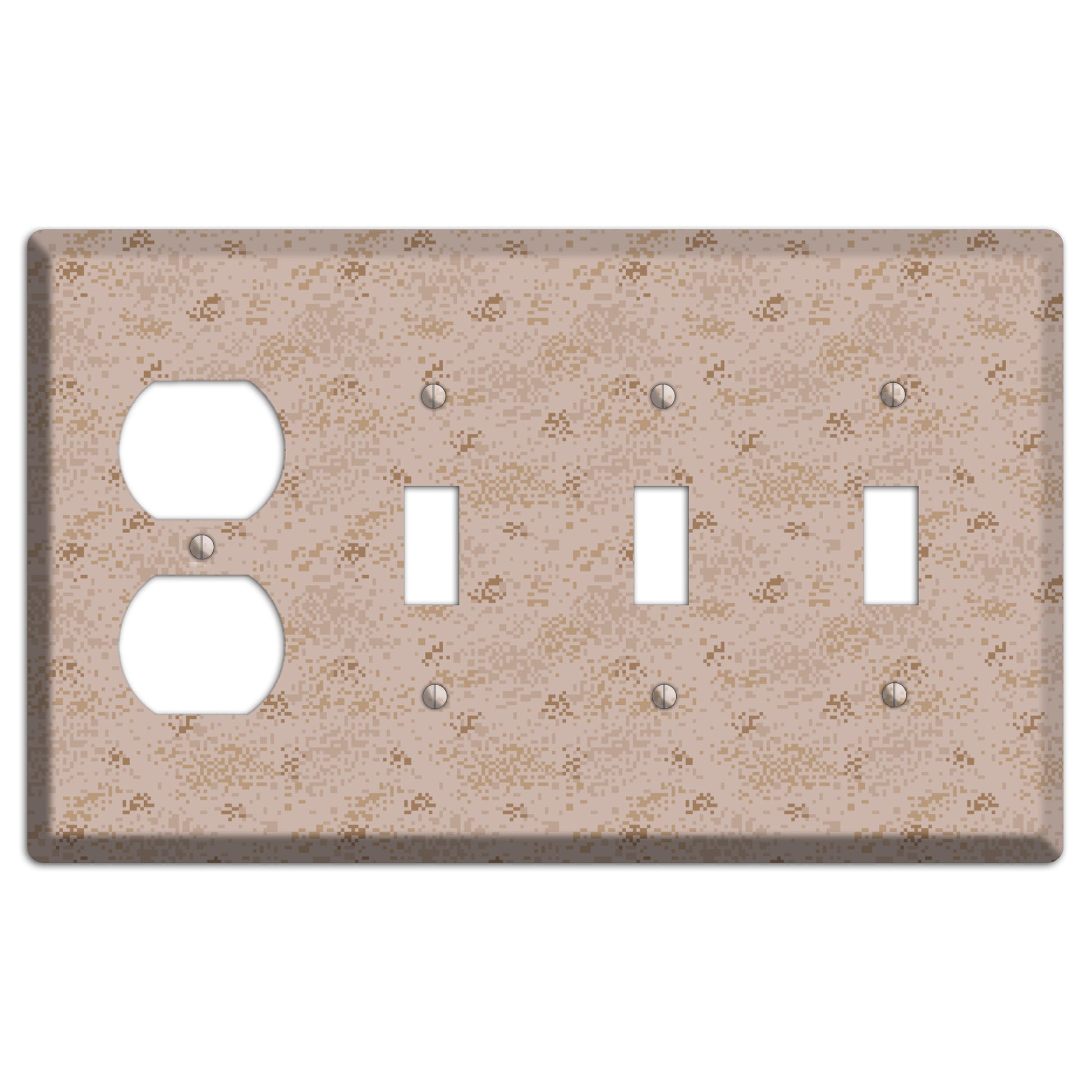 Marpat Desert Camo Duplex / 3 Toggle Wallplate