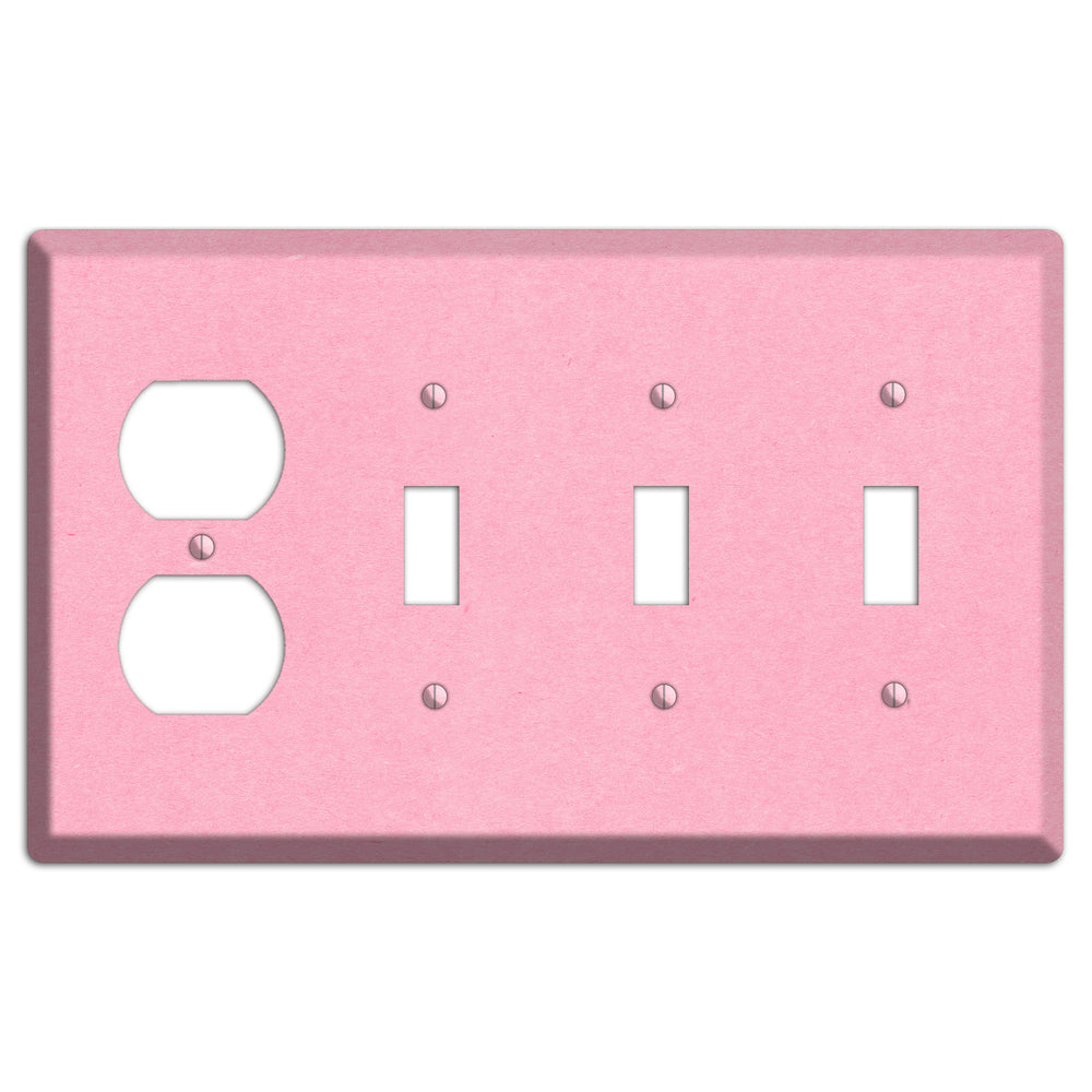 Lavender Pink Kraft Duplex / 3 Toggle Wallplate