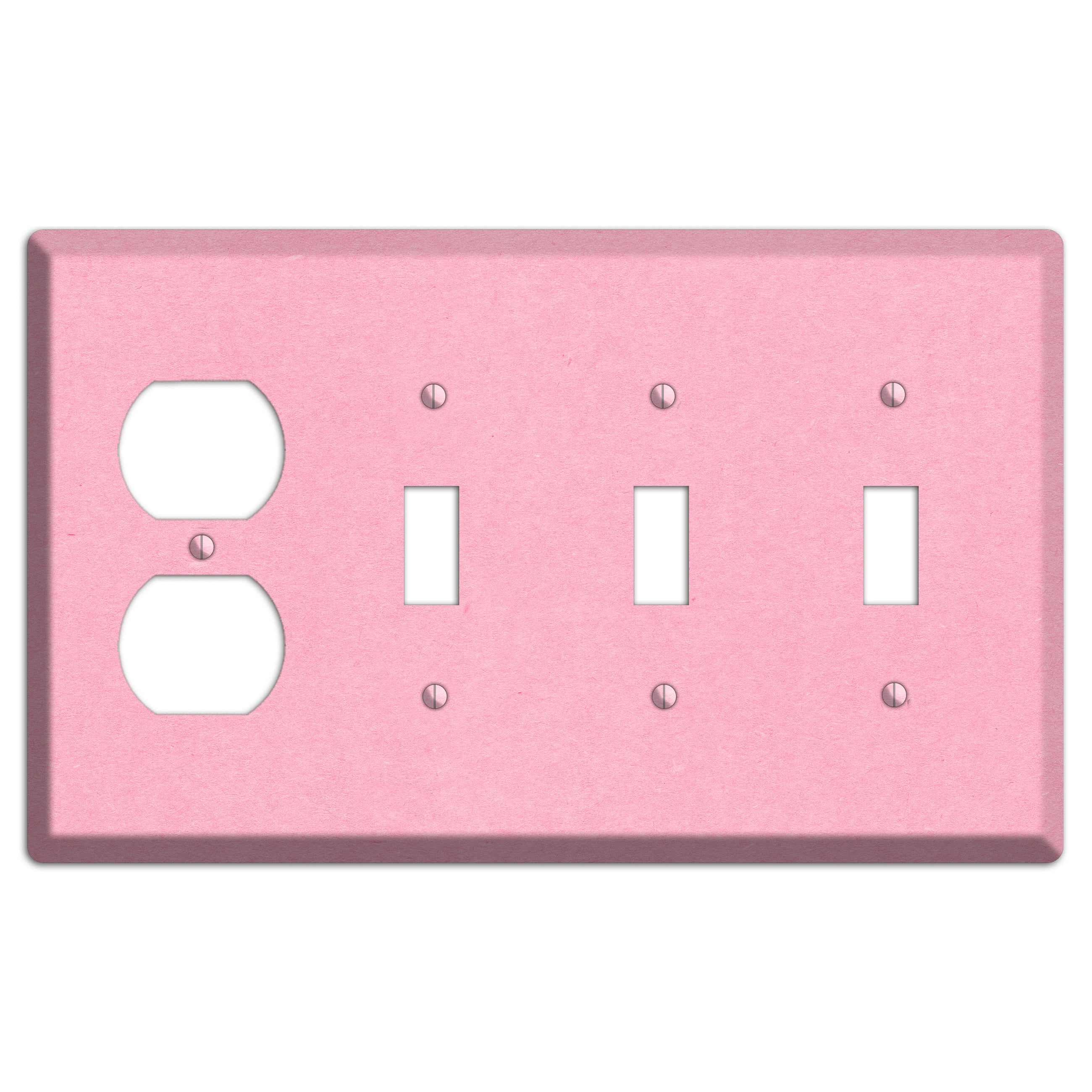 Lavender Pink Kraft Duplex / 3 Toggle Wallplate