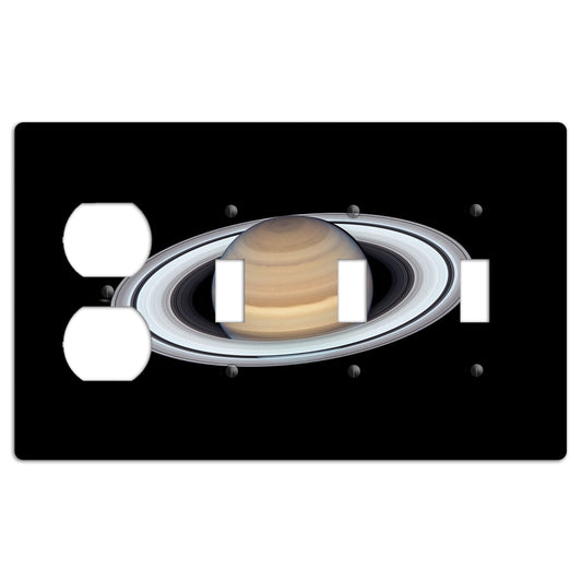 Saturn Duplex / 3 Toggle Wallplate