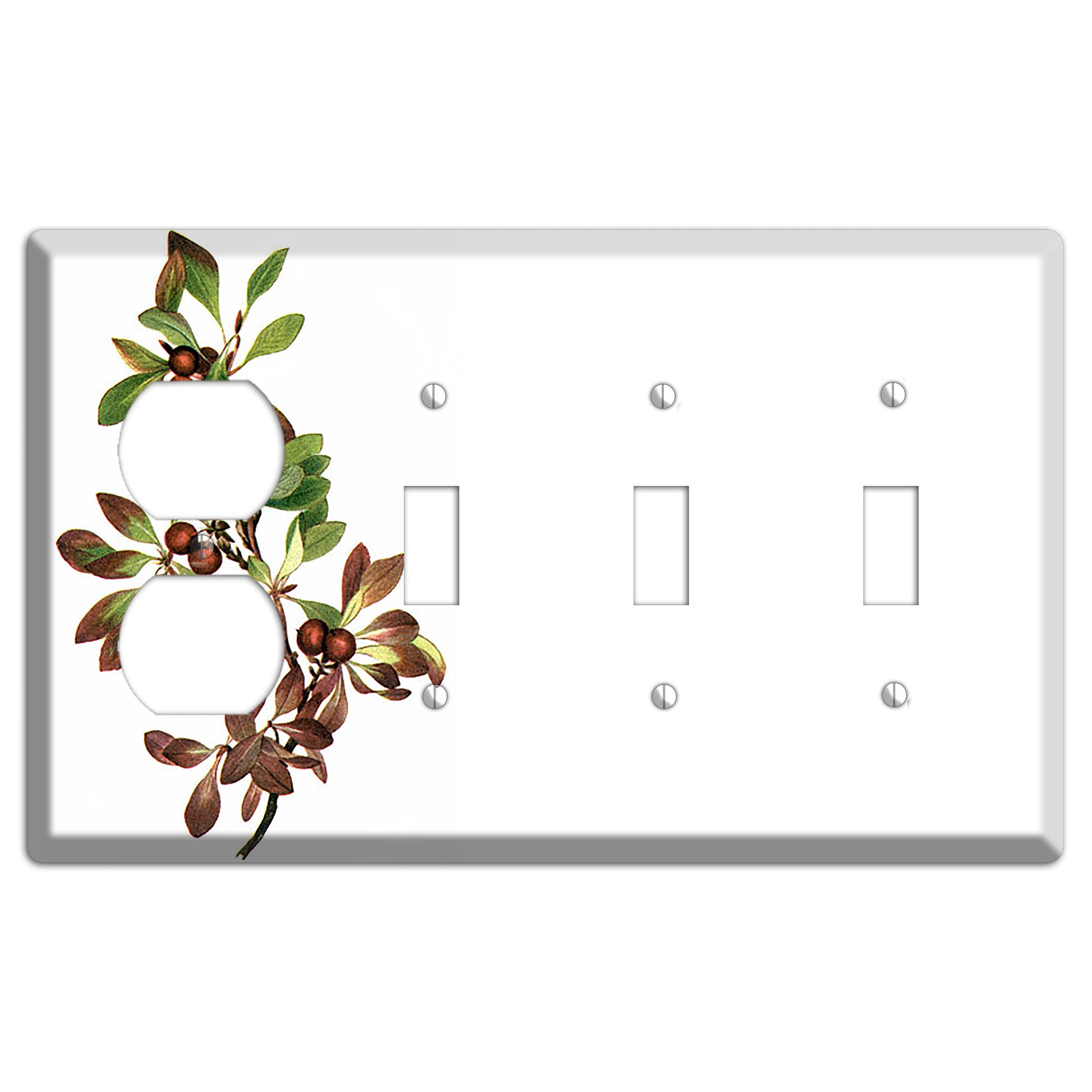 Arietustaphylos Alpha Duplex / 3 Toggle Wallplate