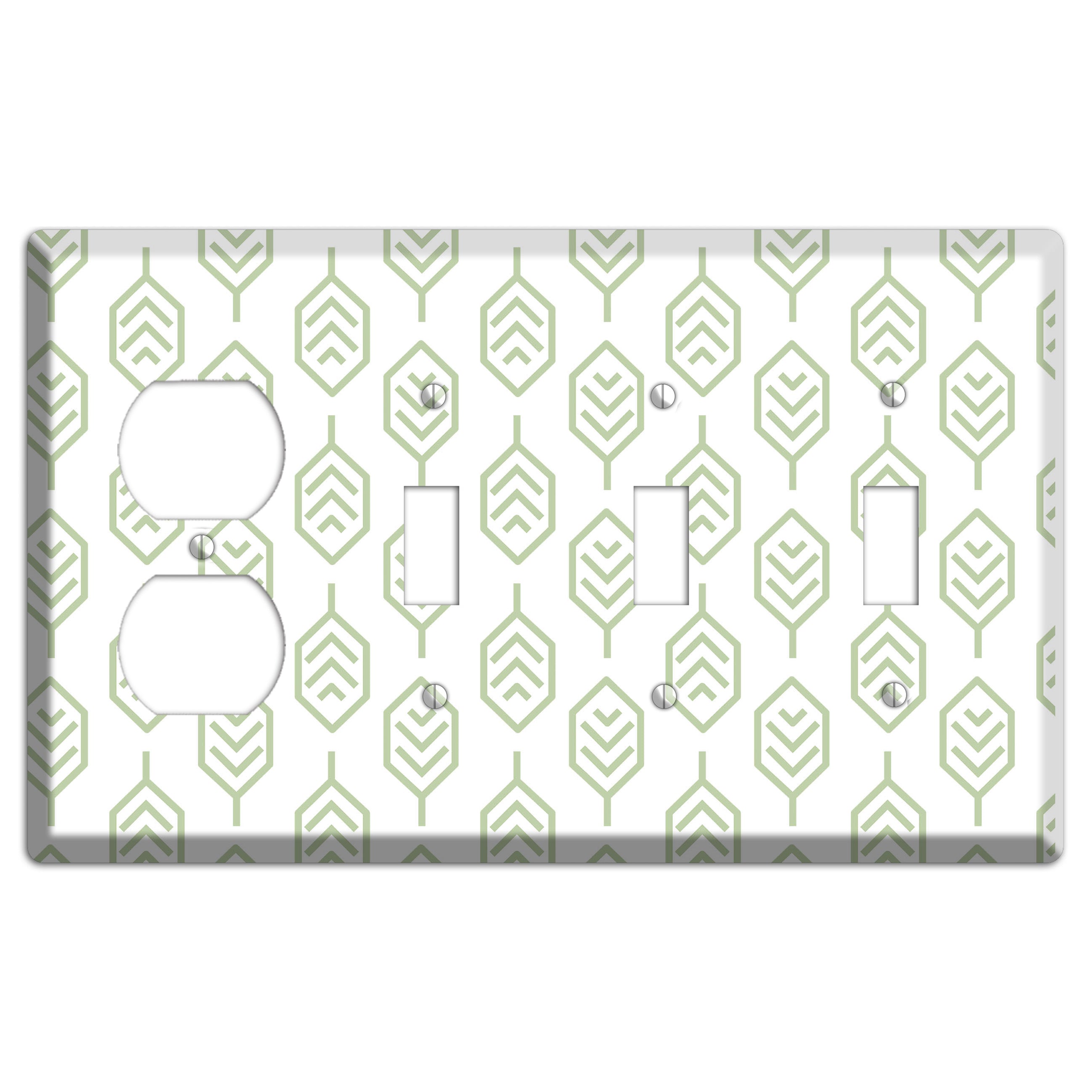 Leaves Style S Duplex / 3 Toggle Wallplate