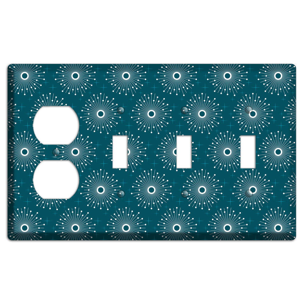 Star Burst Duplex / 3 Toggle Wallplate