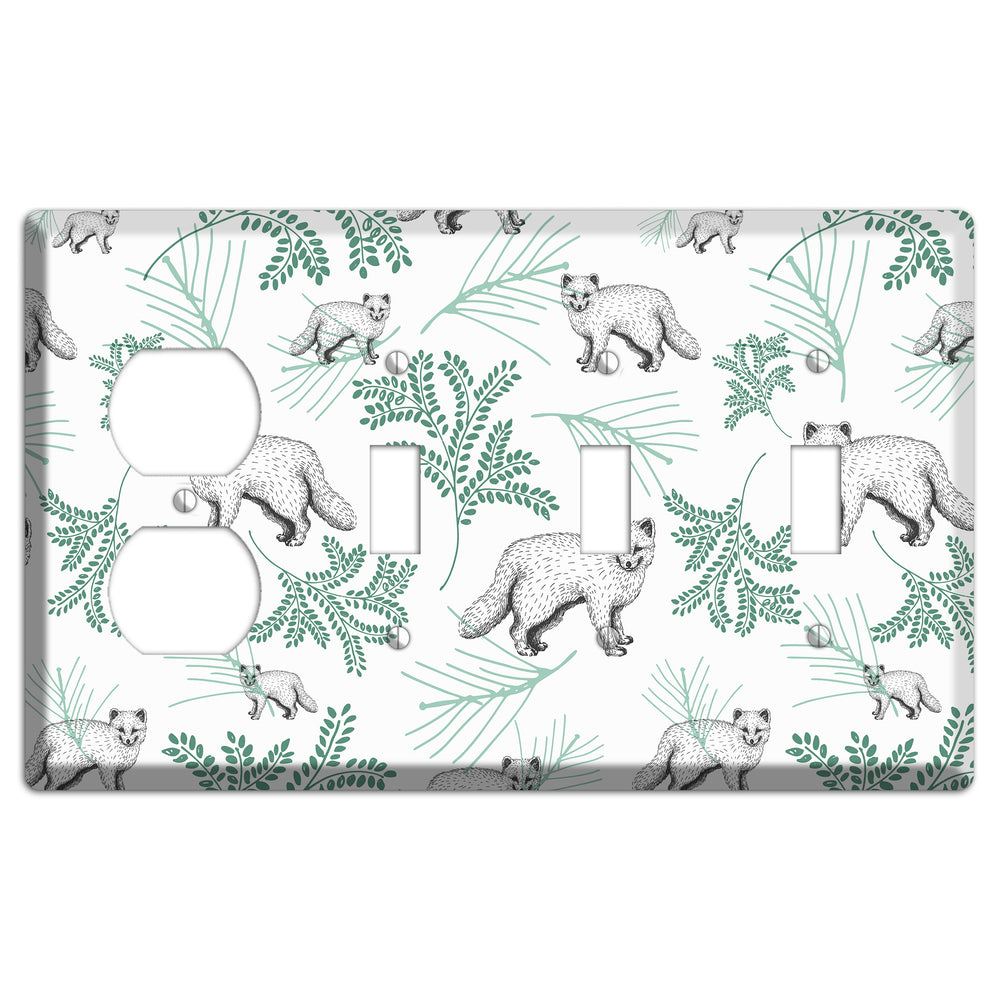 Wildlife Arctic Fox Duplex / 3 Toggle Wallplate
