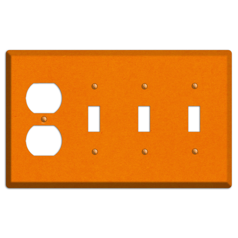 Mango Tango Kraft Duplex / 3 Toggle Wallplate