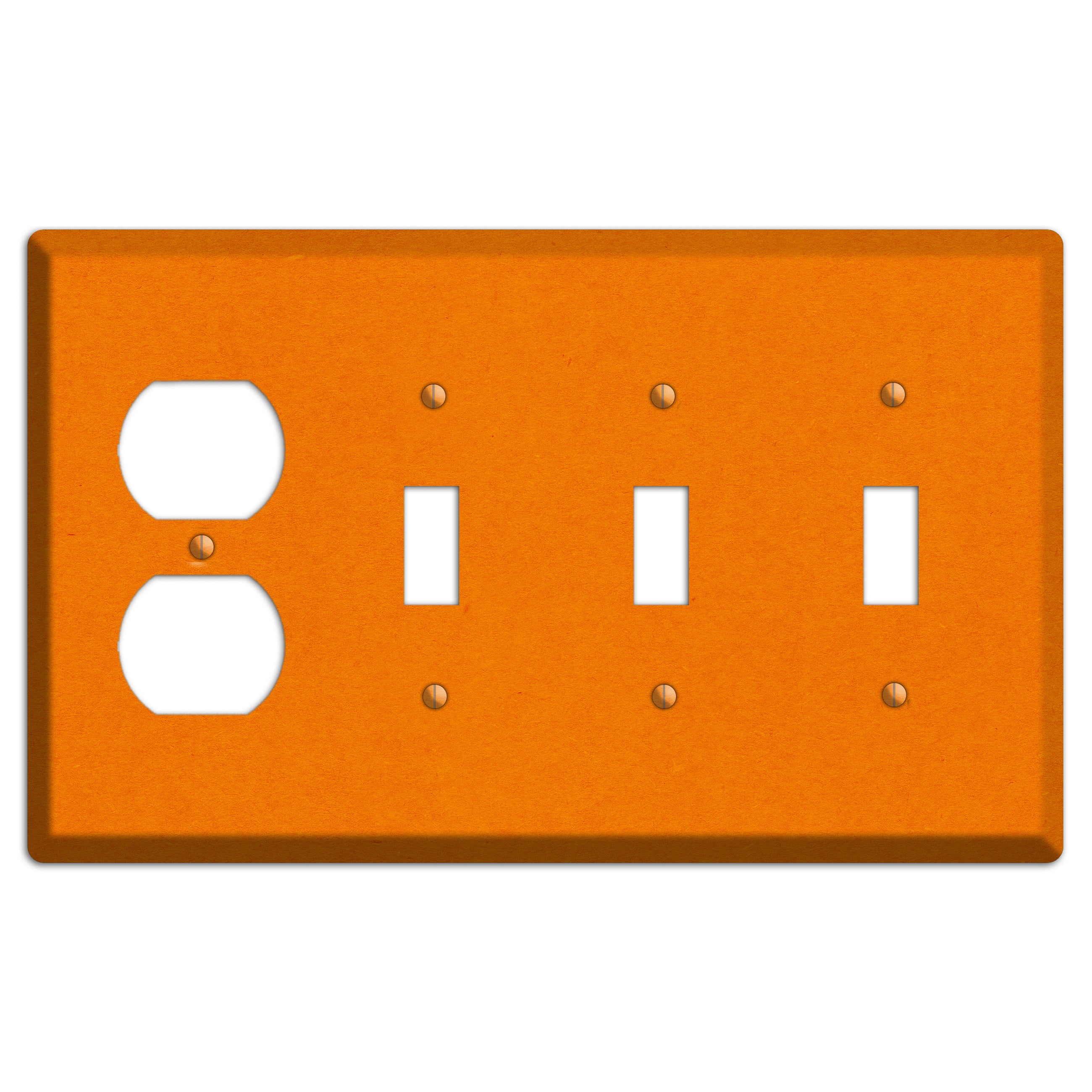 Mango Tango Kraft Duplex / 3 Toggle Wallplate
