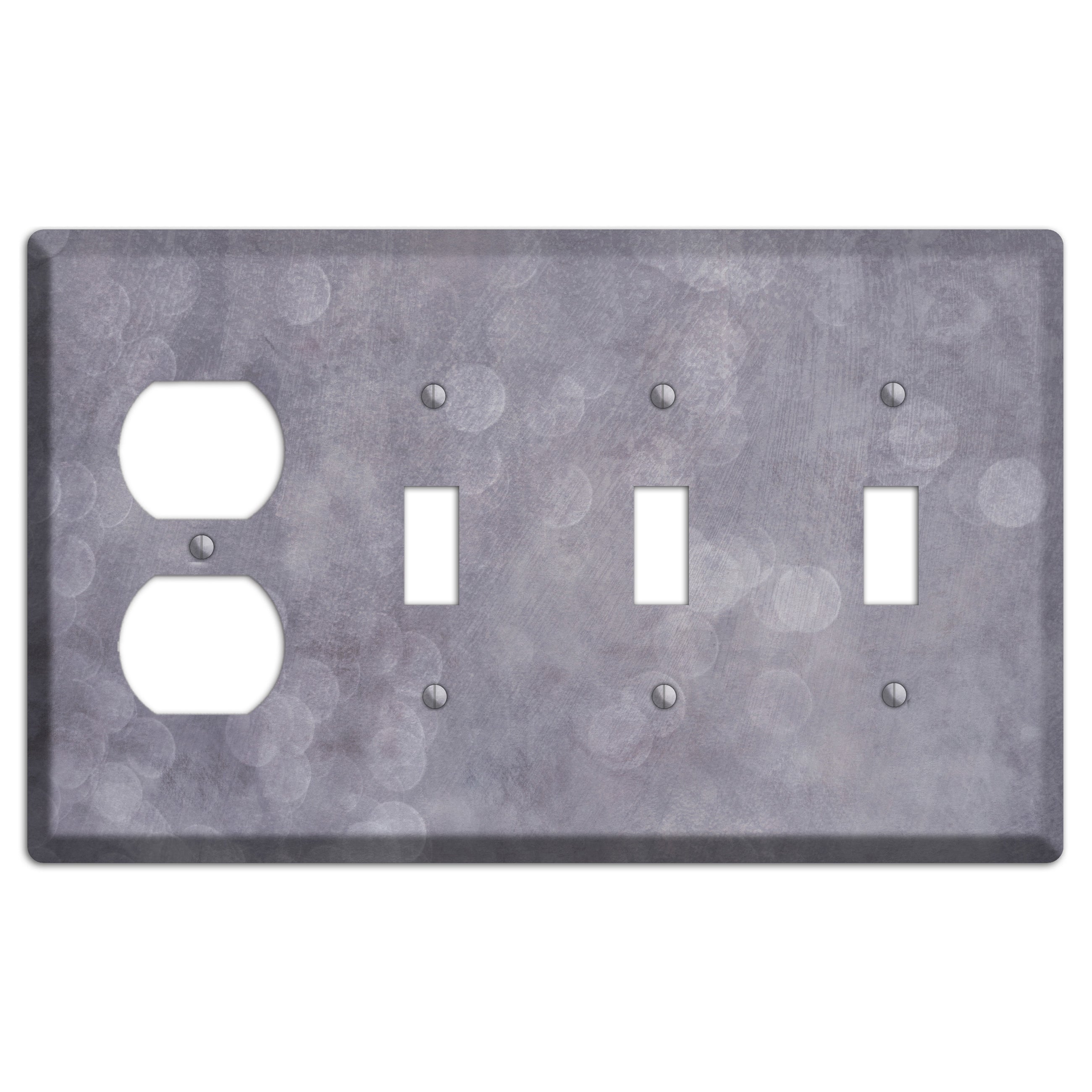 Lavender Twilight Duplex / 3 Toggle Wallplate