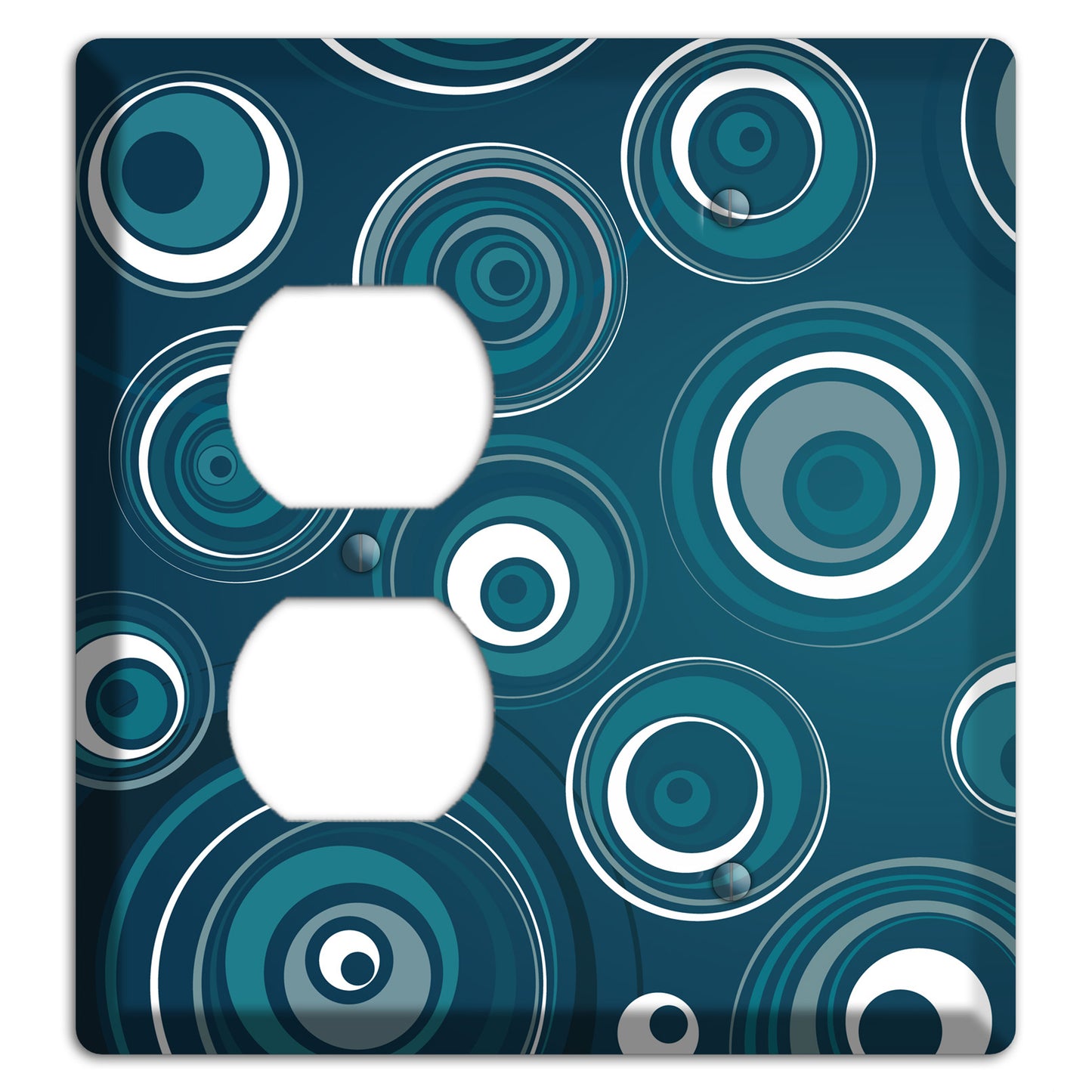Blue Circles Duplex / Blank Wallplate
