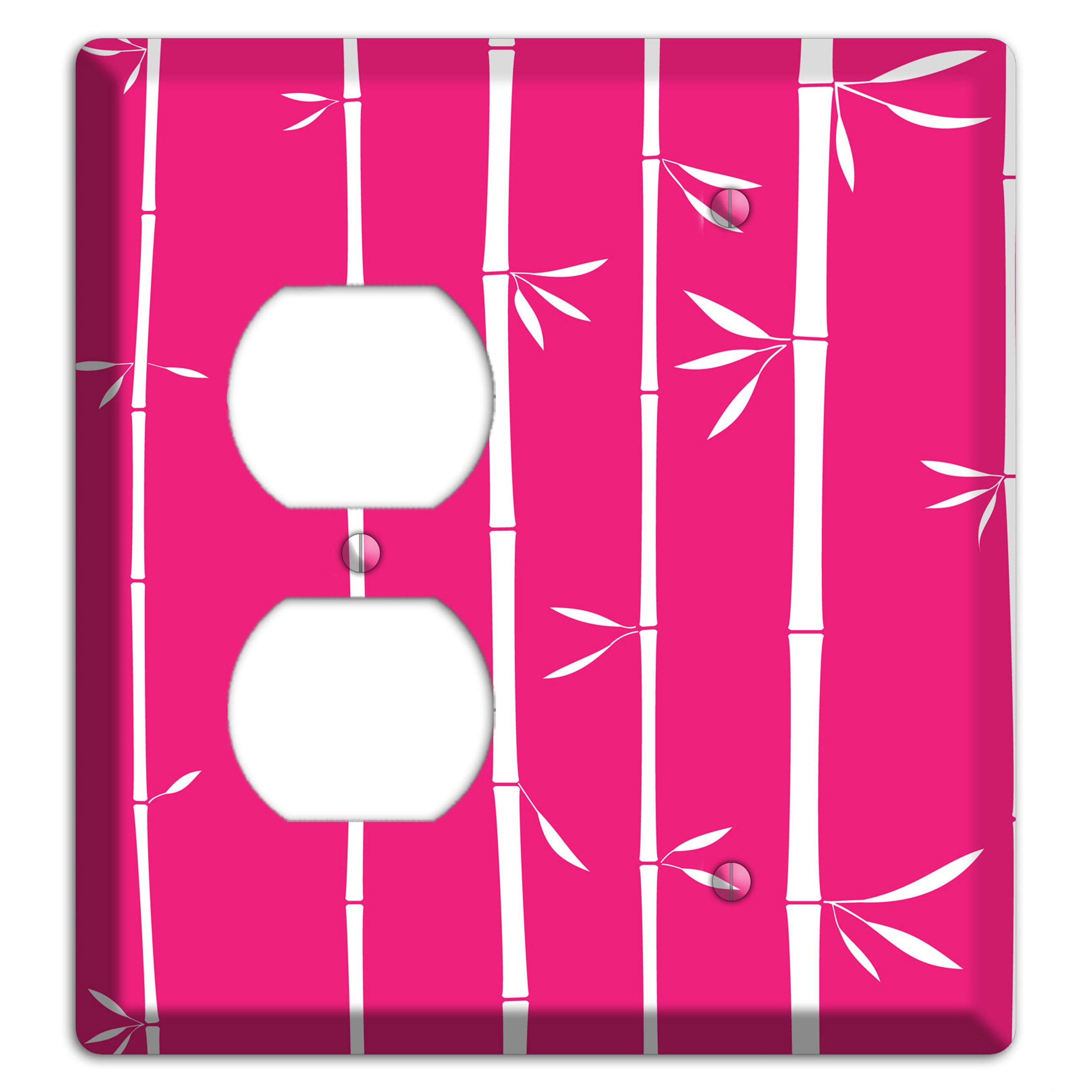 Pink Bamboo Duplex / Blank Wallplate