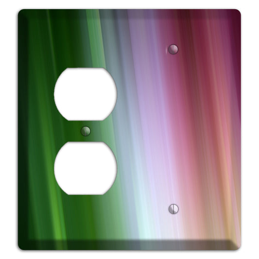 Green Lavender and Pink Ray of Light Duplex / Blank Wallplate