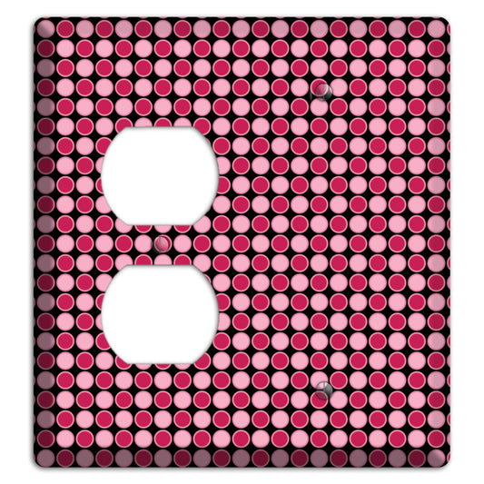 Fuschia and Pink Tiled Dots Duplex / Blank Wallplate