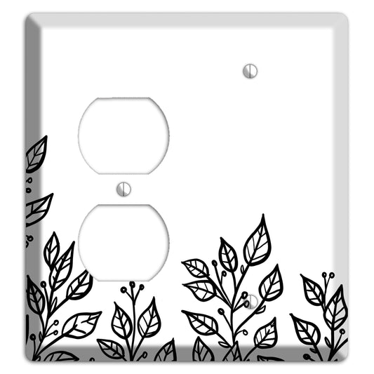 Hand-Drawn Floral 20 Duplex / Blank Wallplate