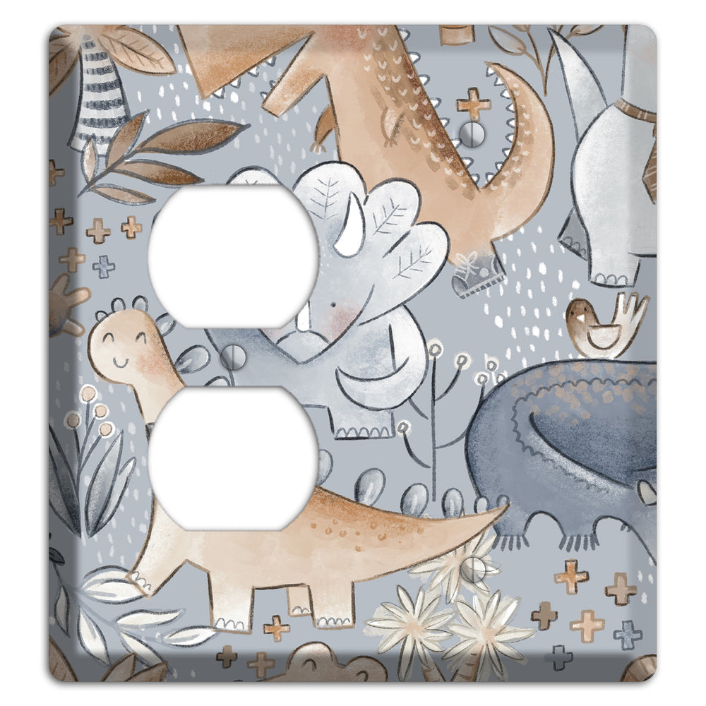 Dinosaur Friends Duplex / Blank Wallplate